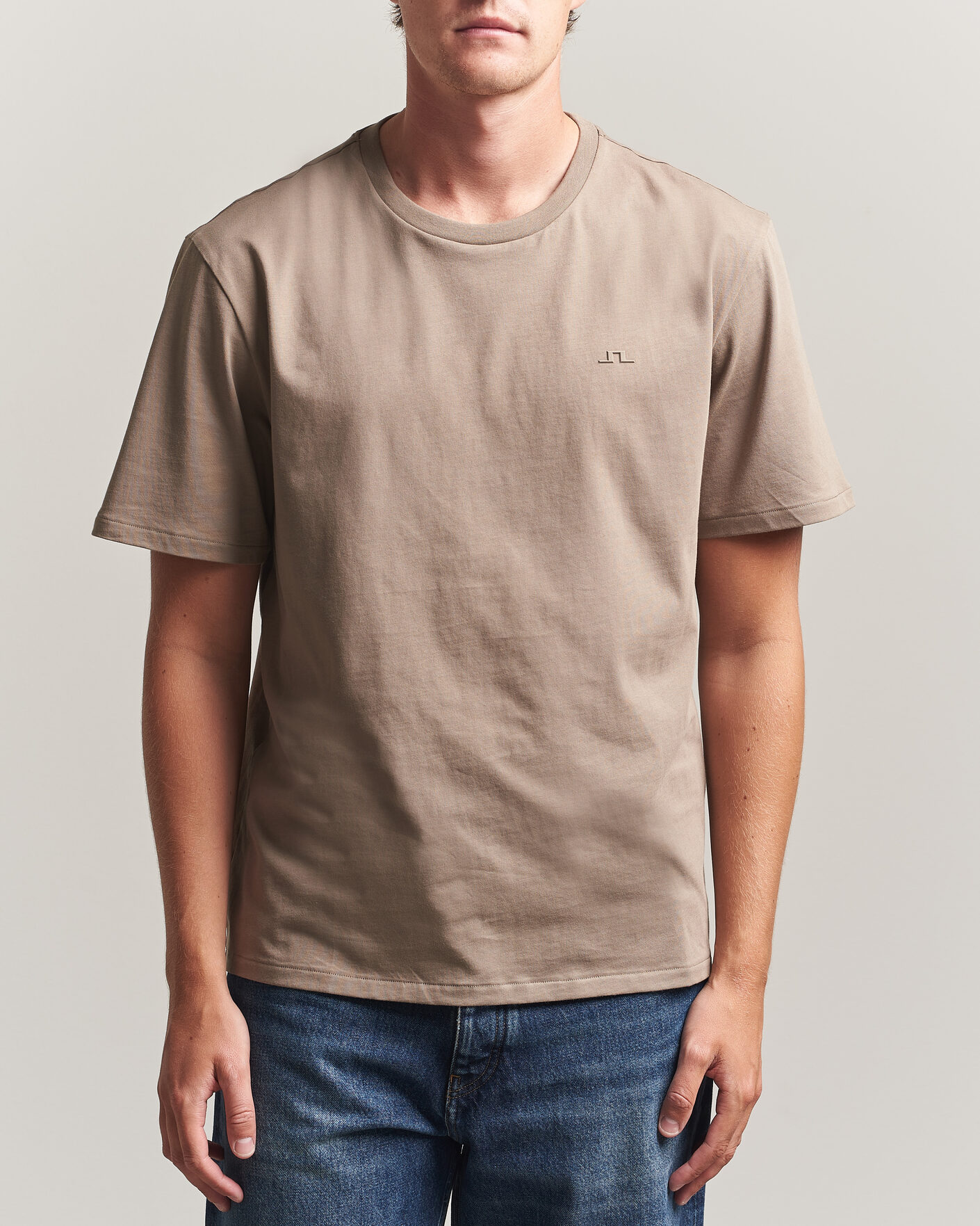 Uomini | T-shirt | J.Lindeberg | Alpha Crew Neck T-Shirt Brindle