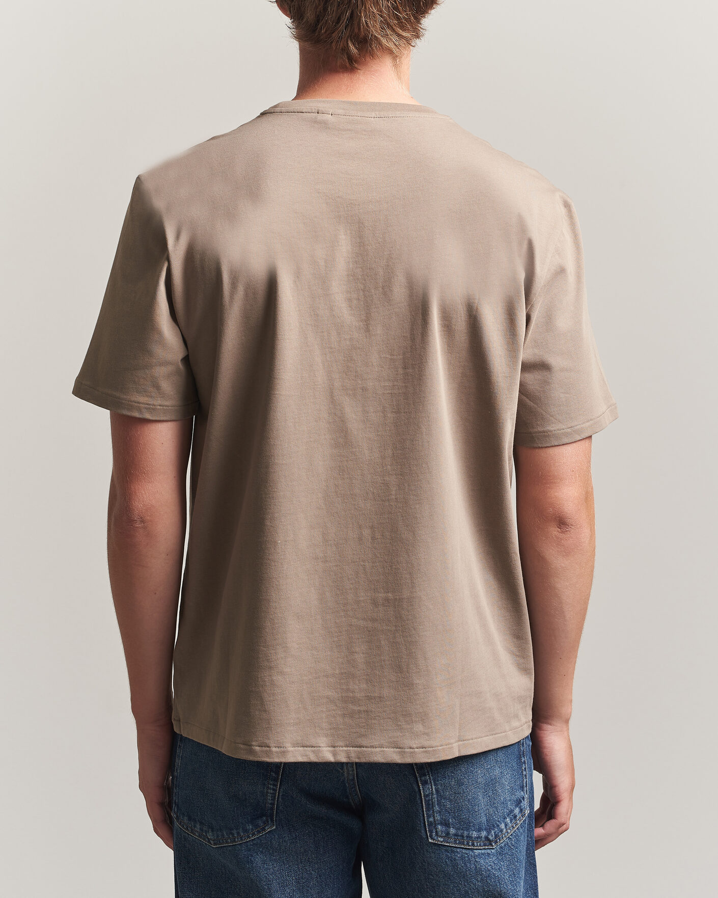 Uomini | T-shirt | J.Lindeberg | Alpha Crew Neck T-Shirt Brindle