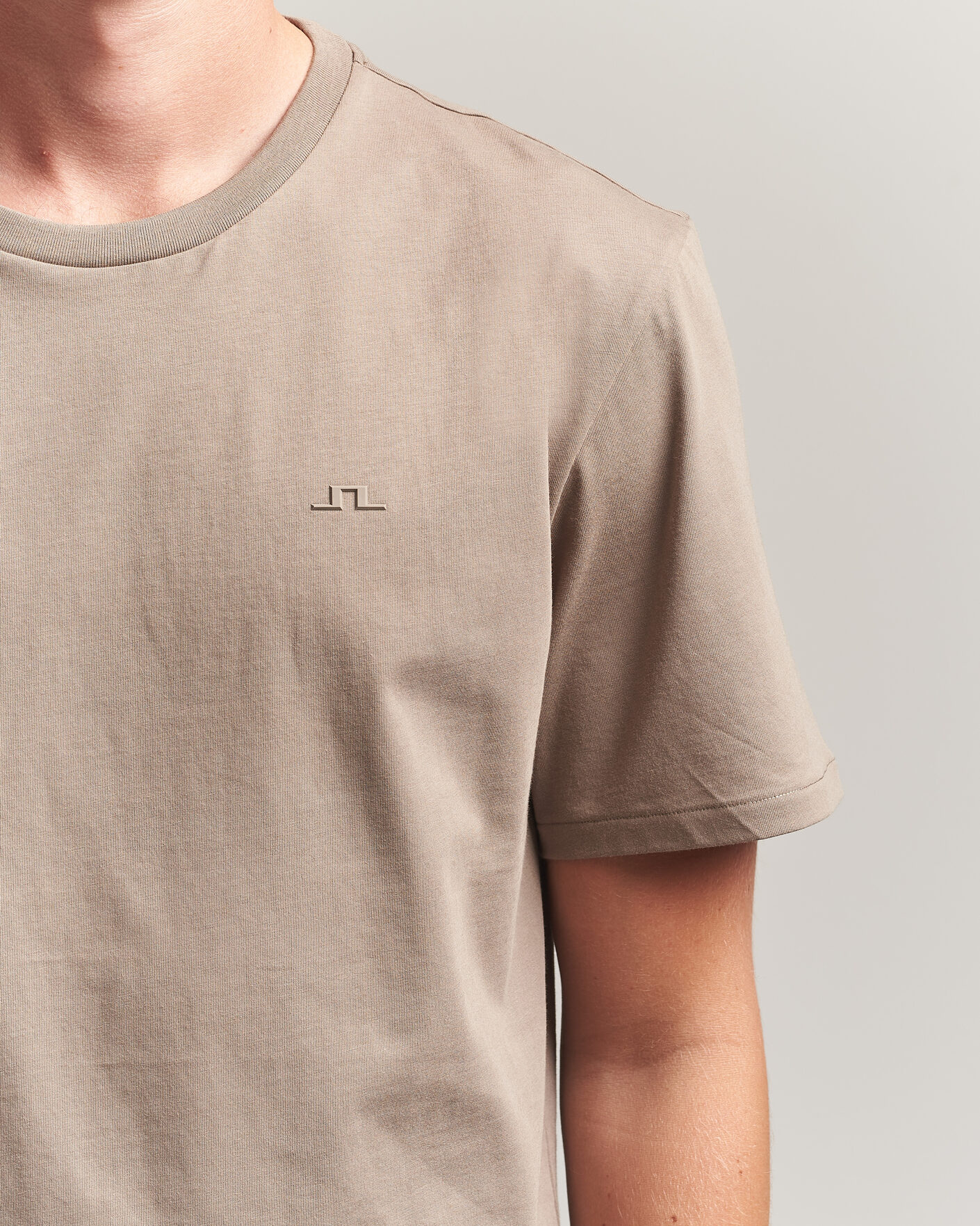 Uomini | T-shirt | J.Lindeberg | Alpha Crew Neck T-Shirt Brindle