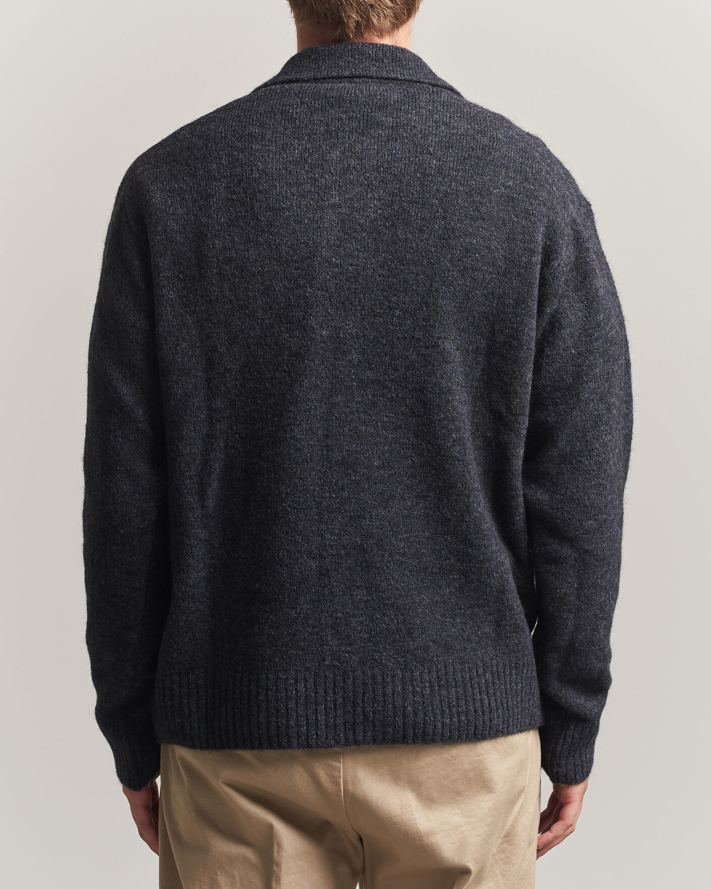Uomini | Maglieria | Forét | Alpine Polo Knit Dark Grey Melange