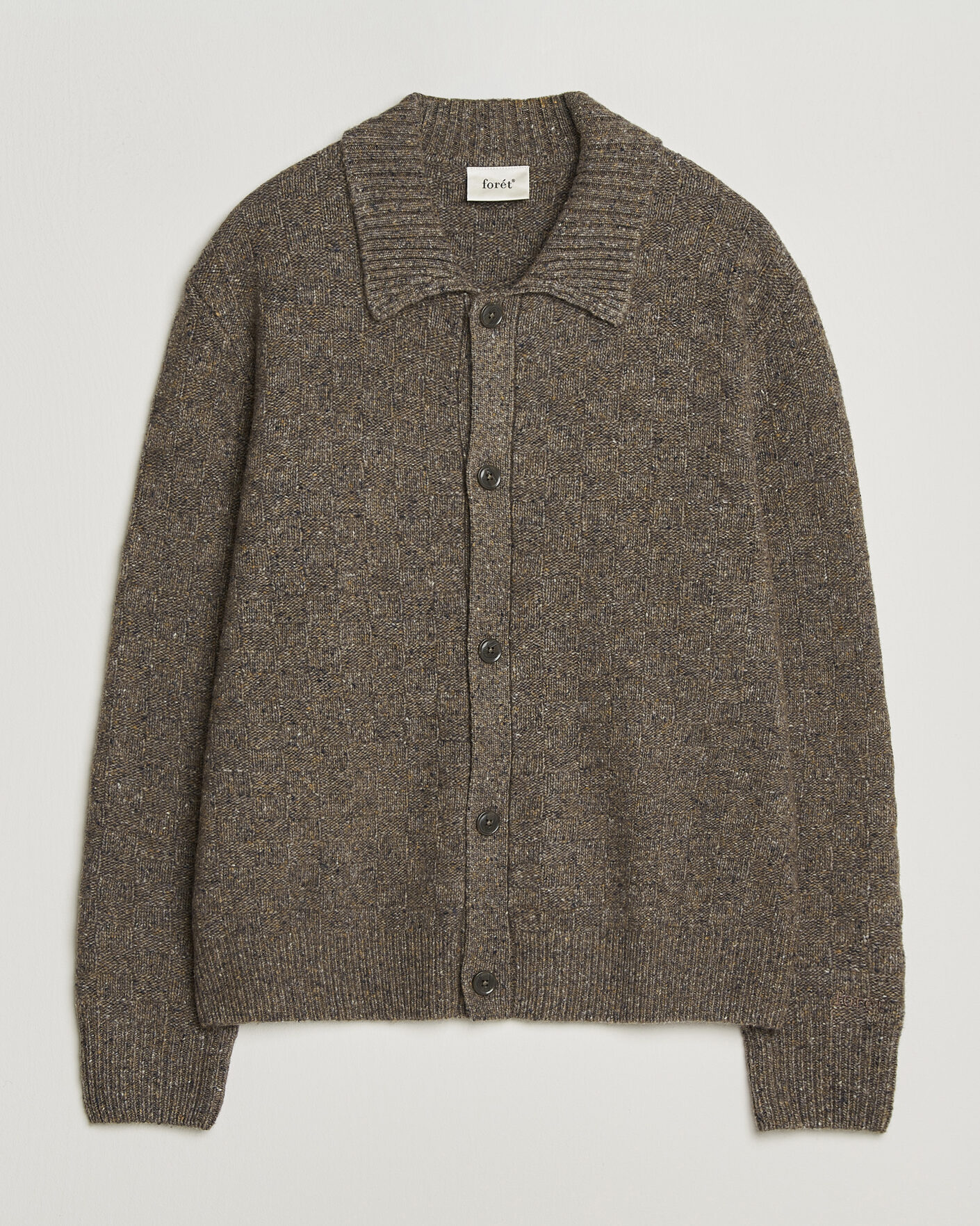 Uomini | Maglieria | Forét | Area Wool Cardigan Jacket Taupe