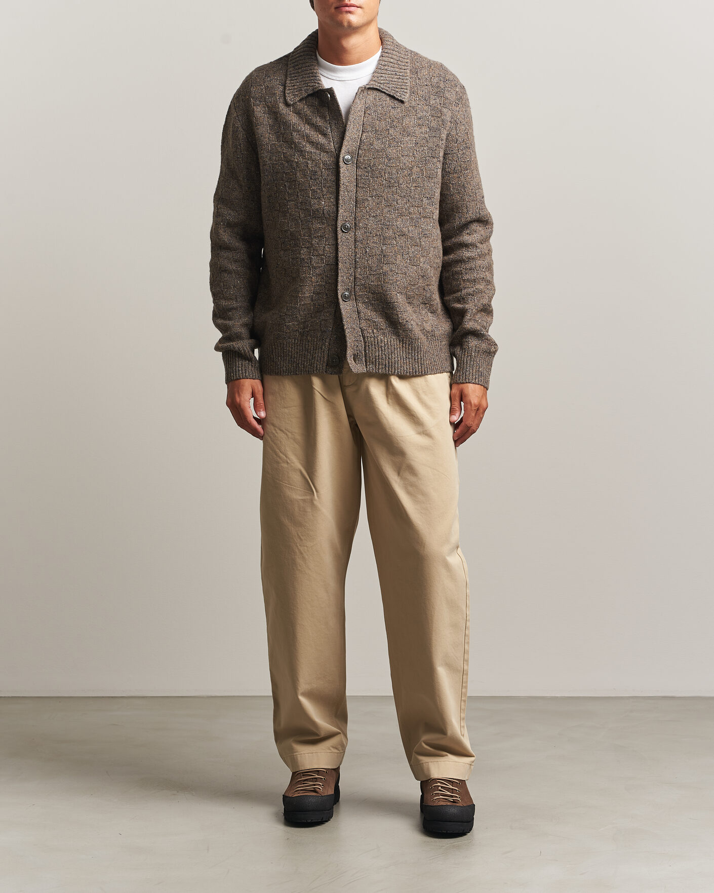 Uomini | Maglieria | Forét | Area Wool Cardigan Jacket Taupe