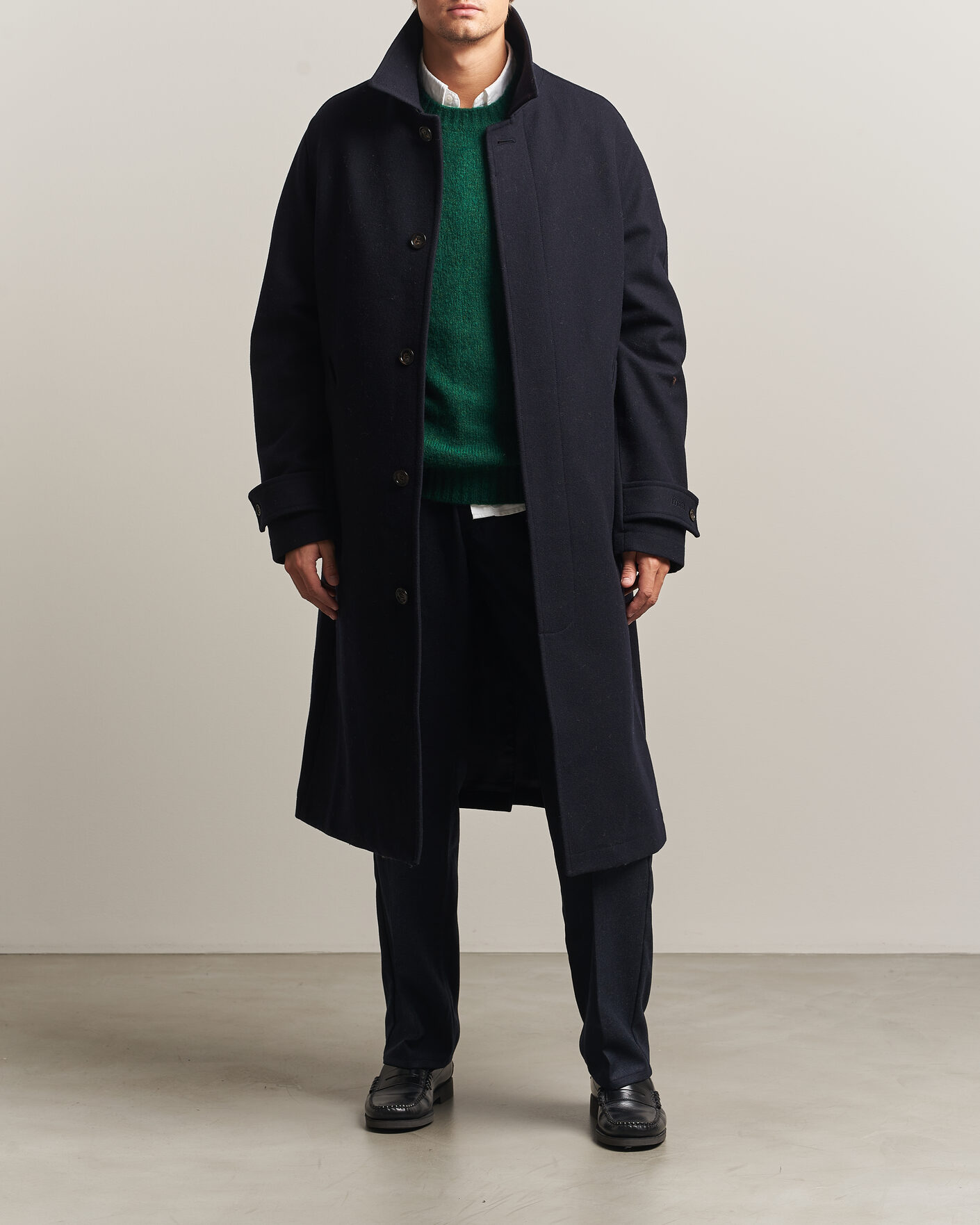 Uomini | Pantaloni | Forét | Clay Wool Pants Navy