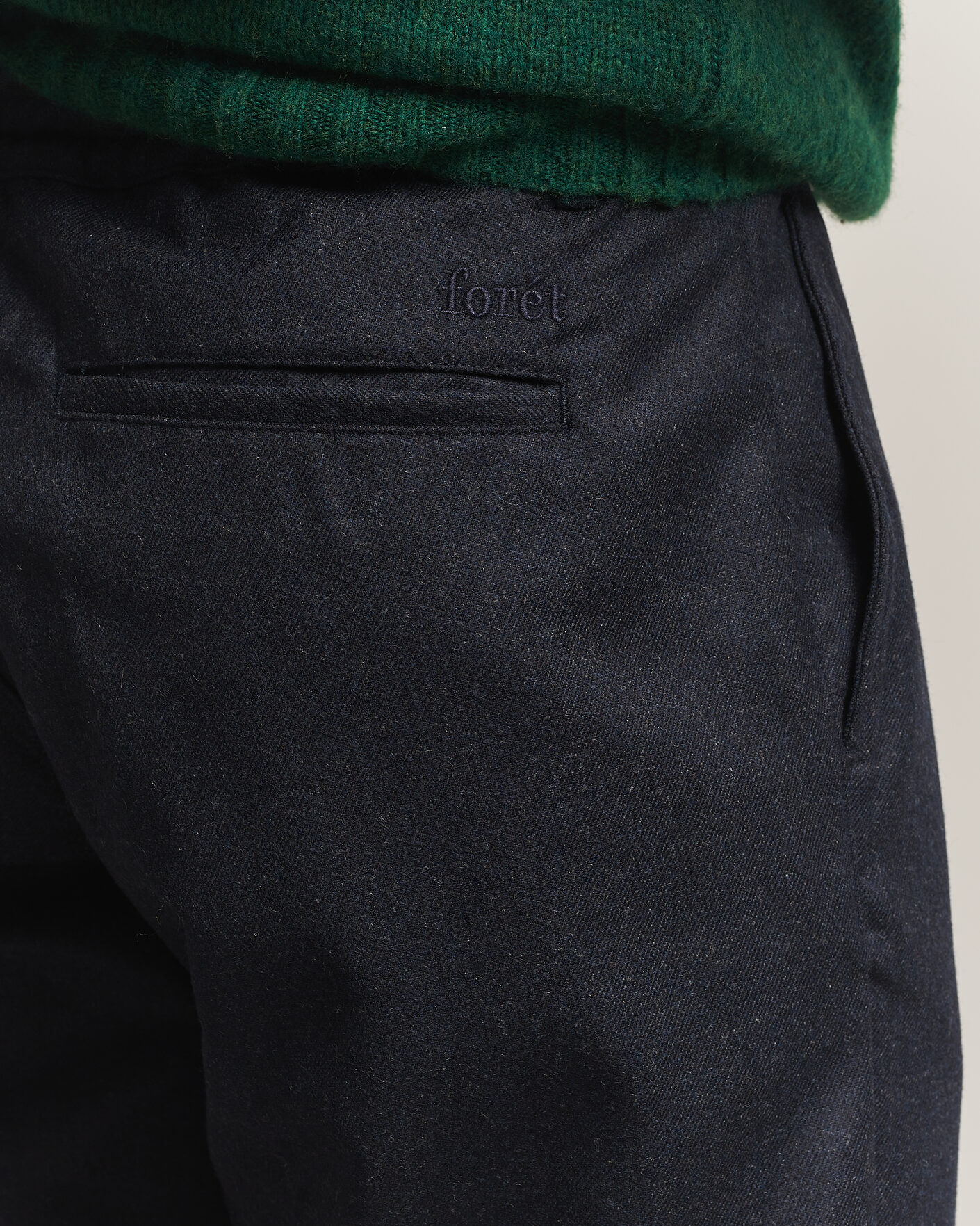 Uomini | Pantaloni | Forét | Clay Wool Pants Navy