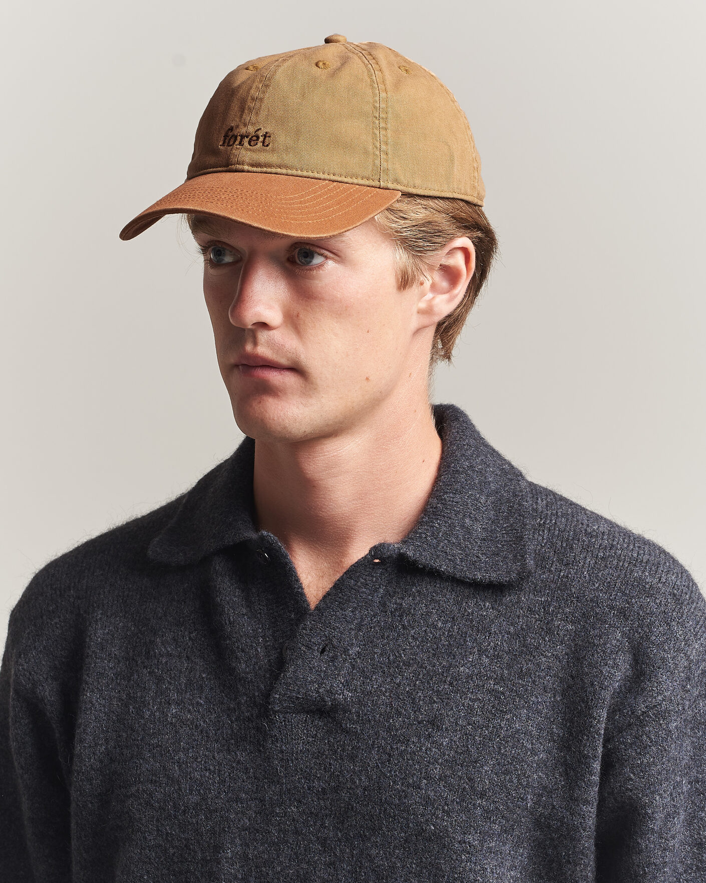 Uomini | Cappelli & Berretti | Forét | Hawk Washed 2-Tone Cap Khaki/Brown