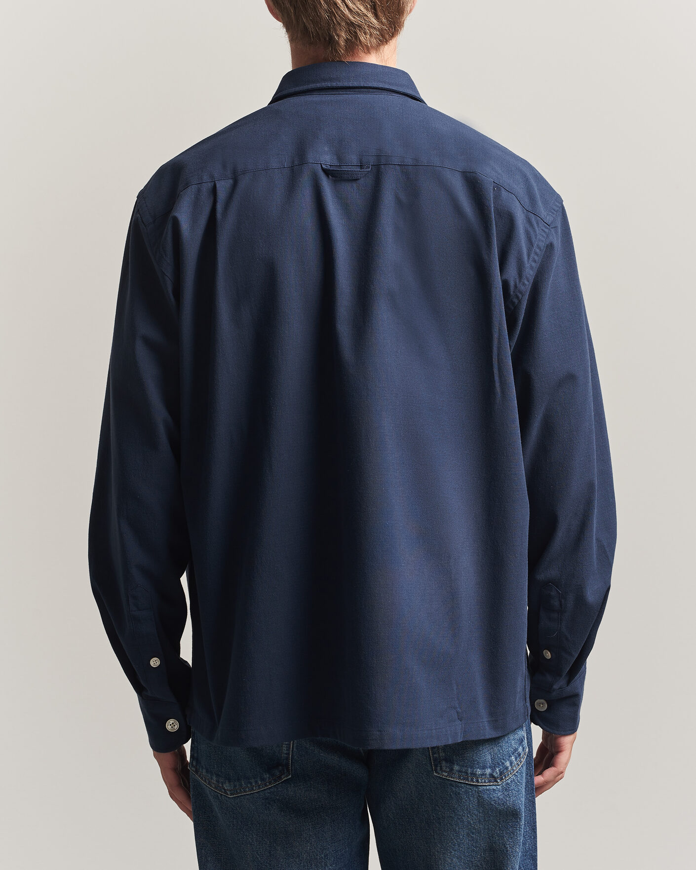 Uomini | Camicie | Forét | Lunar Relaxed Fit Textured Overshirt Navy
