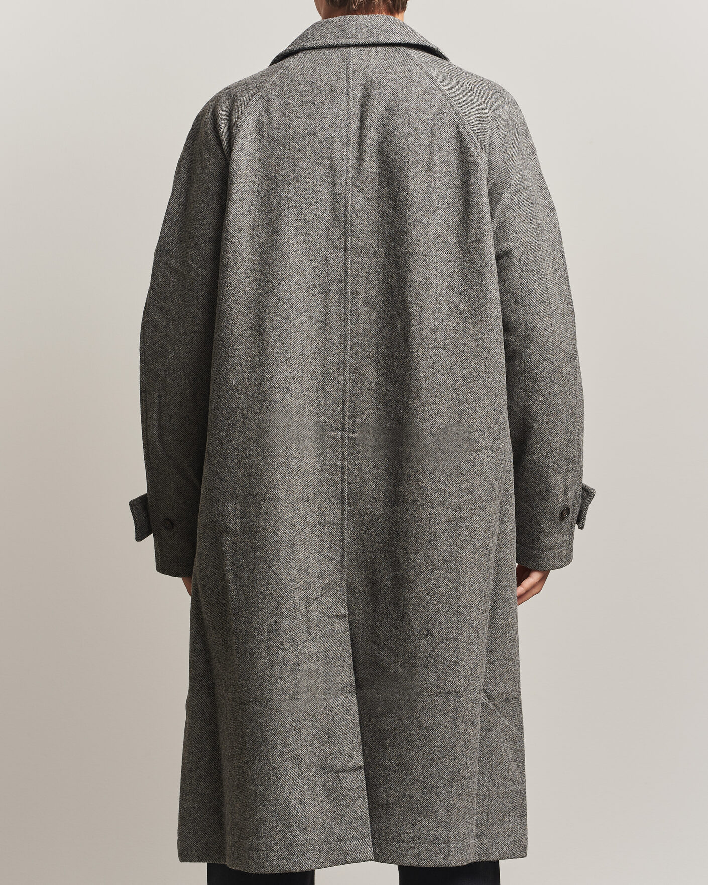 Uomini | Giacche | Forét | Pine Wool Coat Grey Herringbone