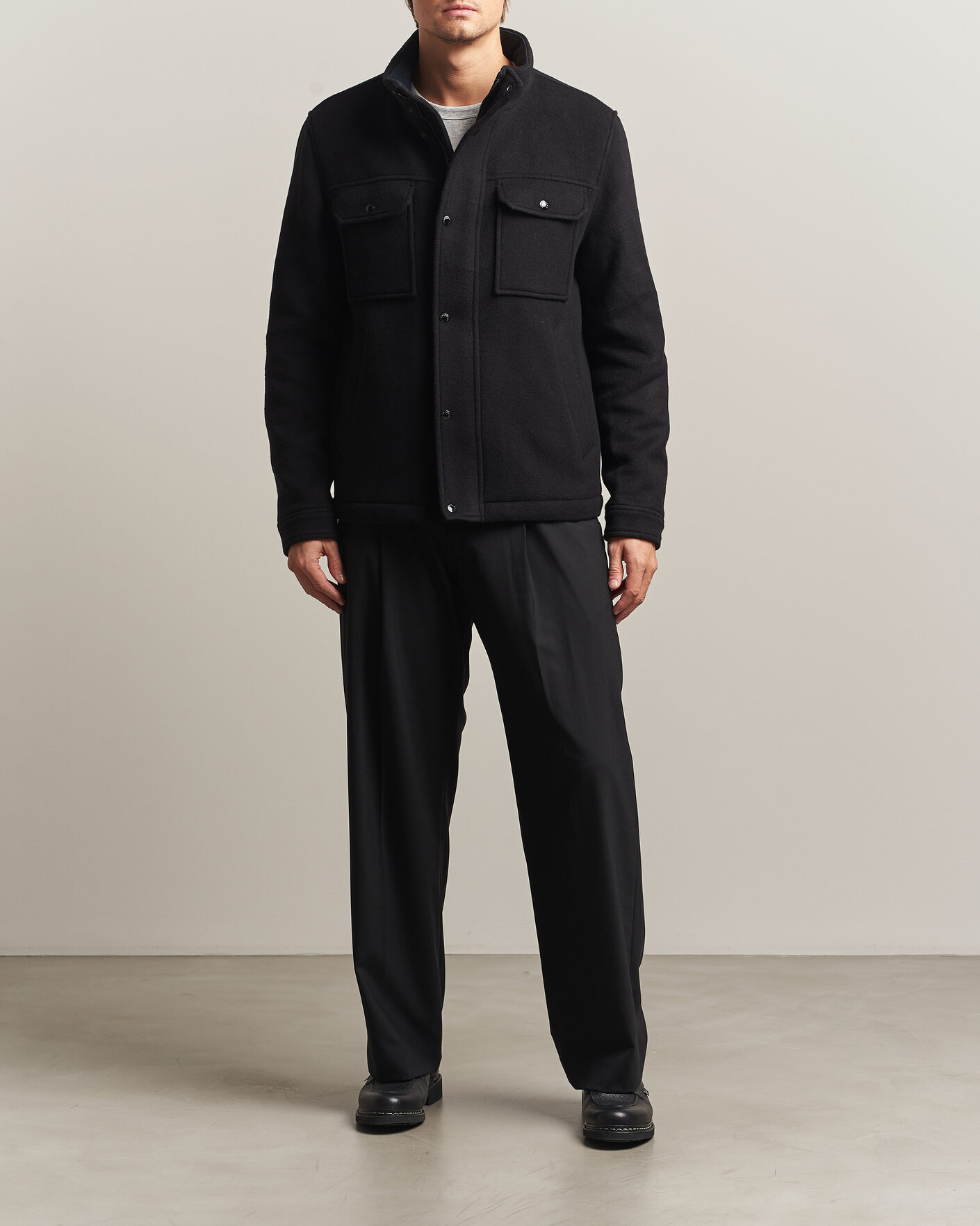 Uomini | Giacche | J.Lindeberg | Bailey Wool Field Jacket Black