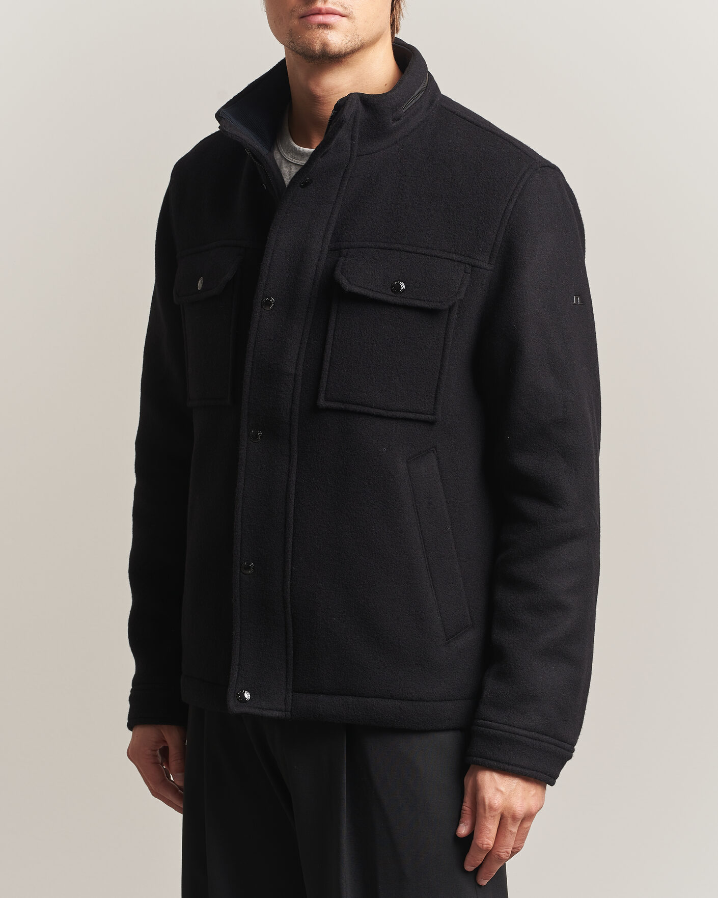 Uomini | Giacche | J.Lindeberg | Bailey Wool Field Jacket Black