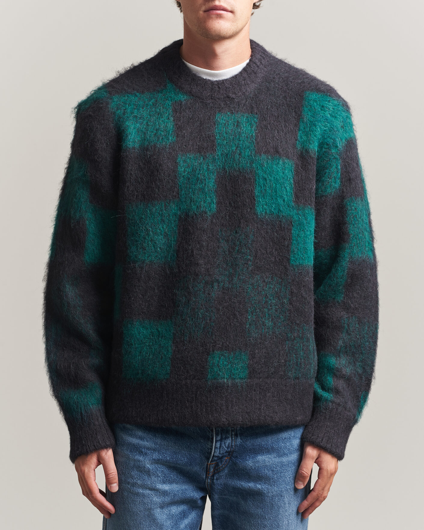 Uomini | Maglieria | J.Lindeberg | Hank Graphic Knitted Sweater Forest Biome