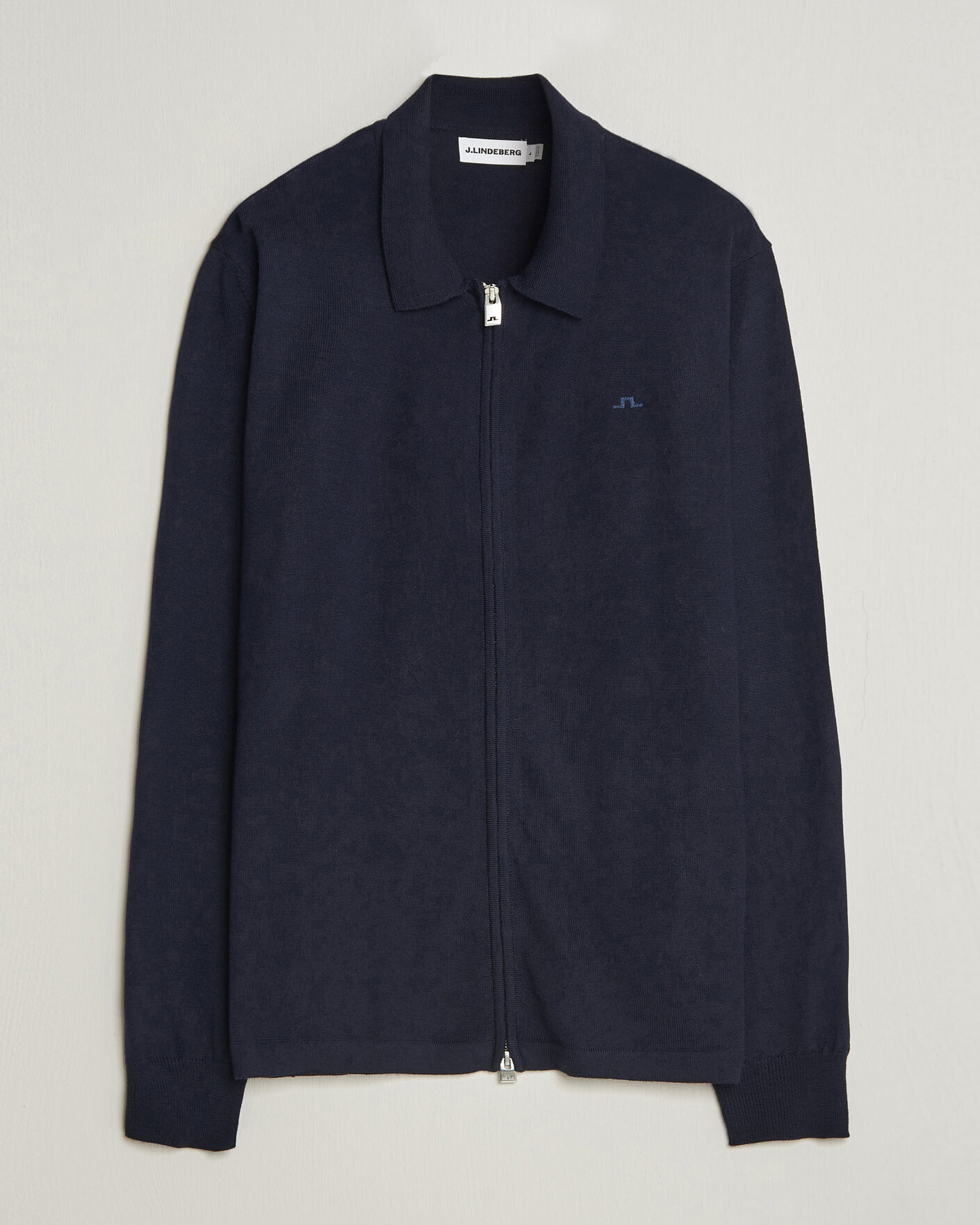 Uomini | Maglieria | J.Lindeberg | Kaleb Merino Full Zip JL Navy