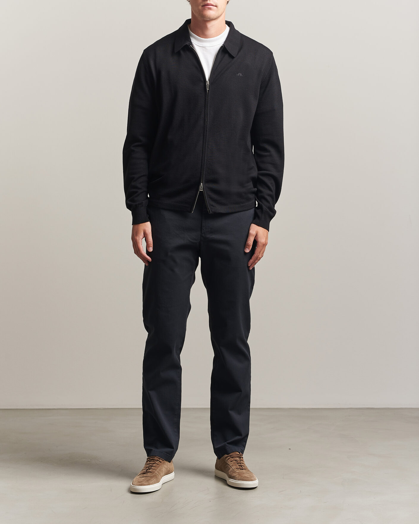 Uomini | Maglieria | J.Lindeberg | Kaleb Merino Full Zip Black