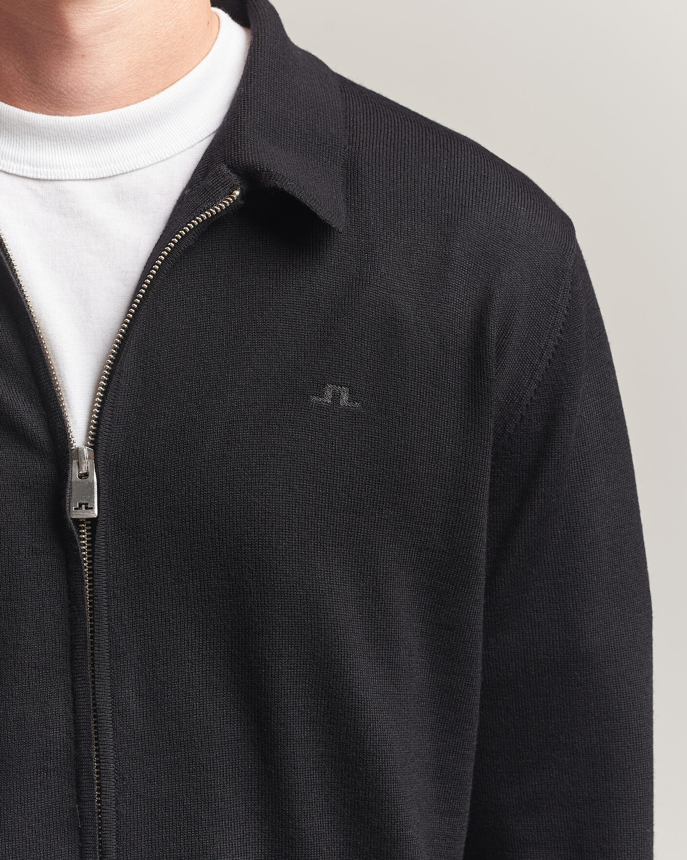 Uomini | Maglieria | J.Lindeberg | Kaleb Merino Full Zip Black