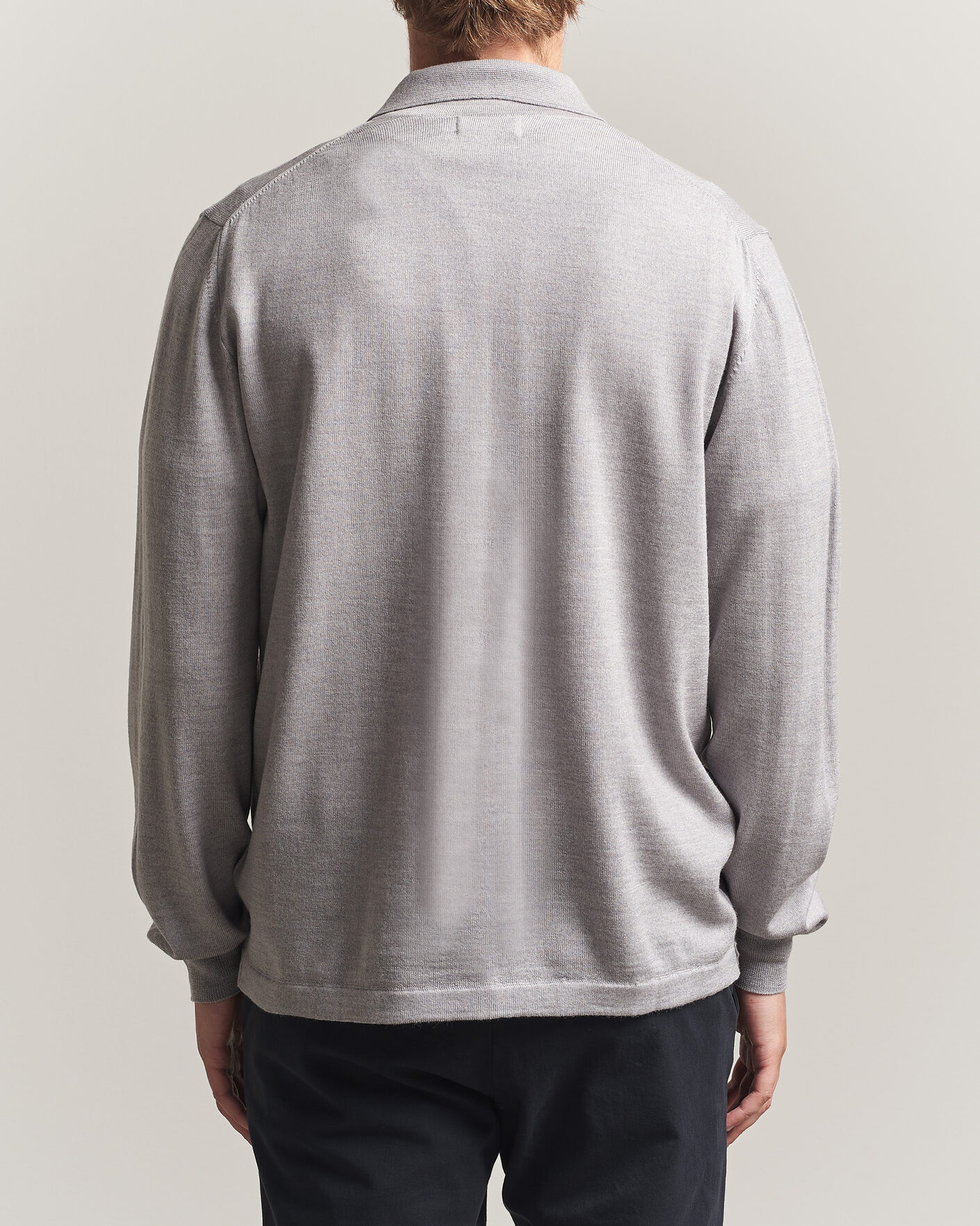Uomini | Maglieria | J.Lindeberg | Kaleb Merino Full Zip Light Grey Melange