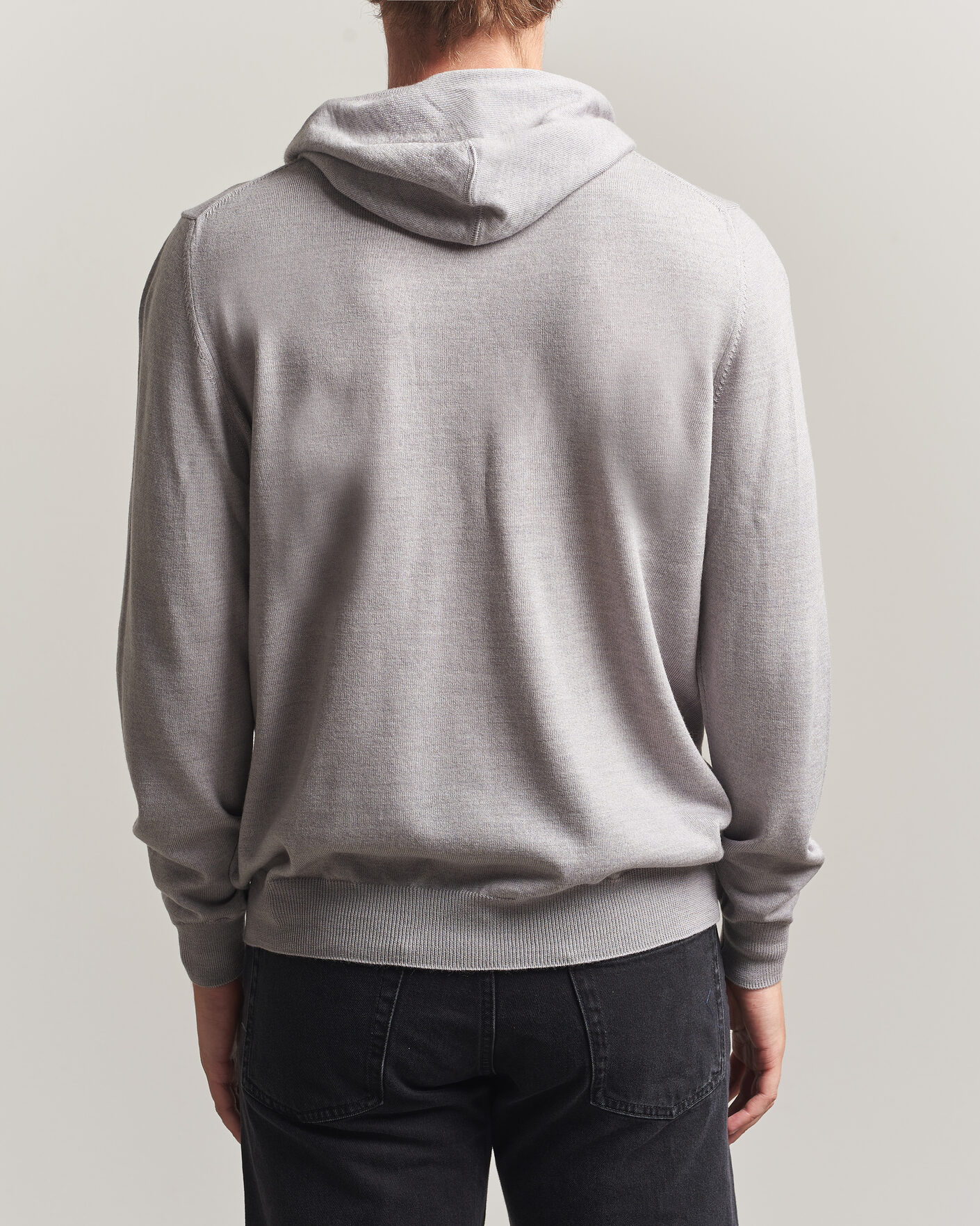 Uomini | Maglieria | J.Lindeberg | Karl Merino Hoodie Light Grey Melange