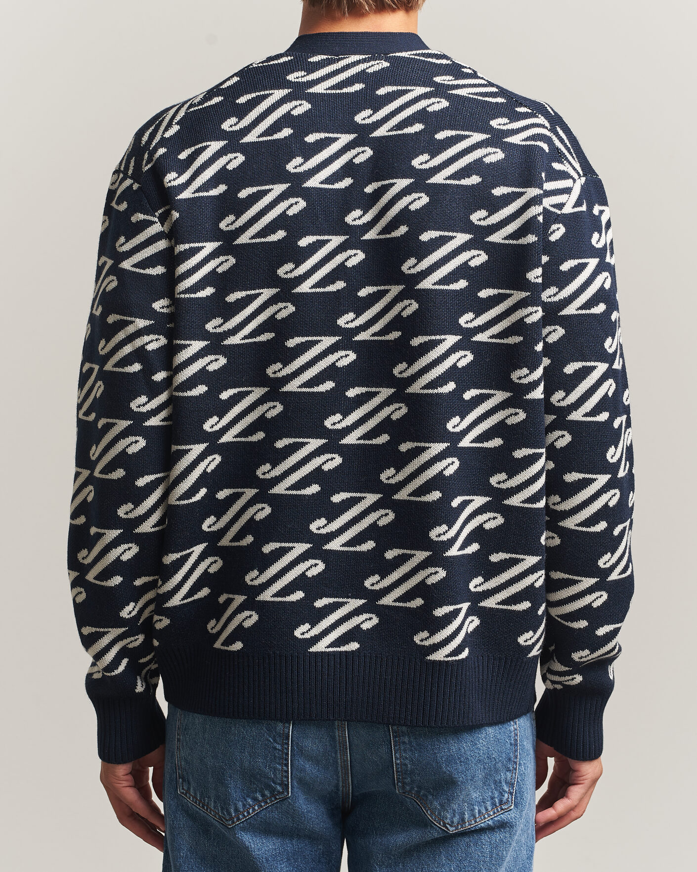 Uomini | Maglieria | J.Lindeberg | Denny Jacquard Cardigan JL Navy