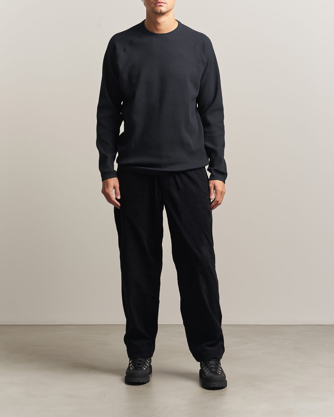 Uomini | T-shirt | Goldwin | WF Light Long Sleeve T-Shirt Black