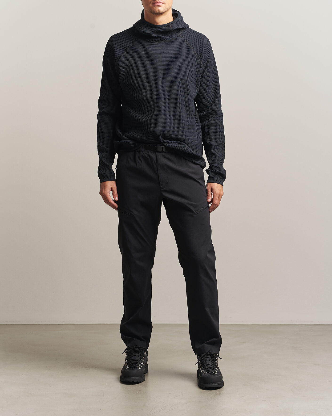 Uomini | Maglieria | Goldwin | WF Light Long Sleeve Hoodie Black