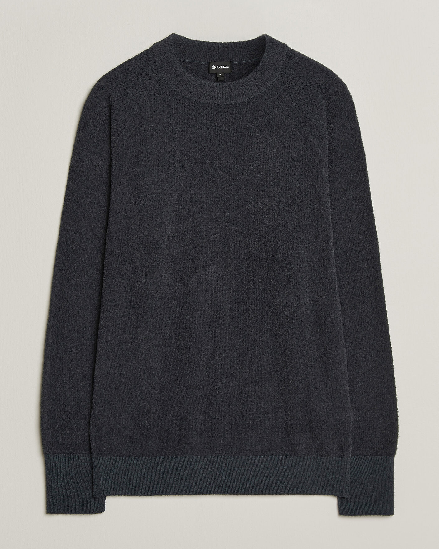Uomini | Maglieria | Goldwin | Mesh Pile Crew Neck Wolf Gray