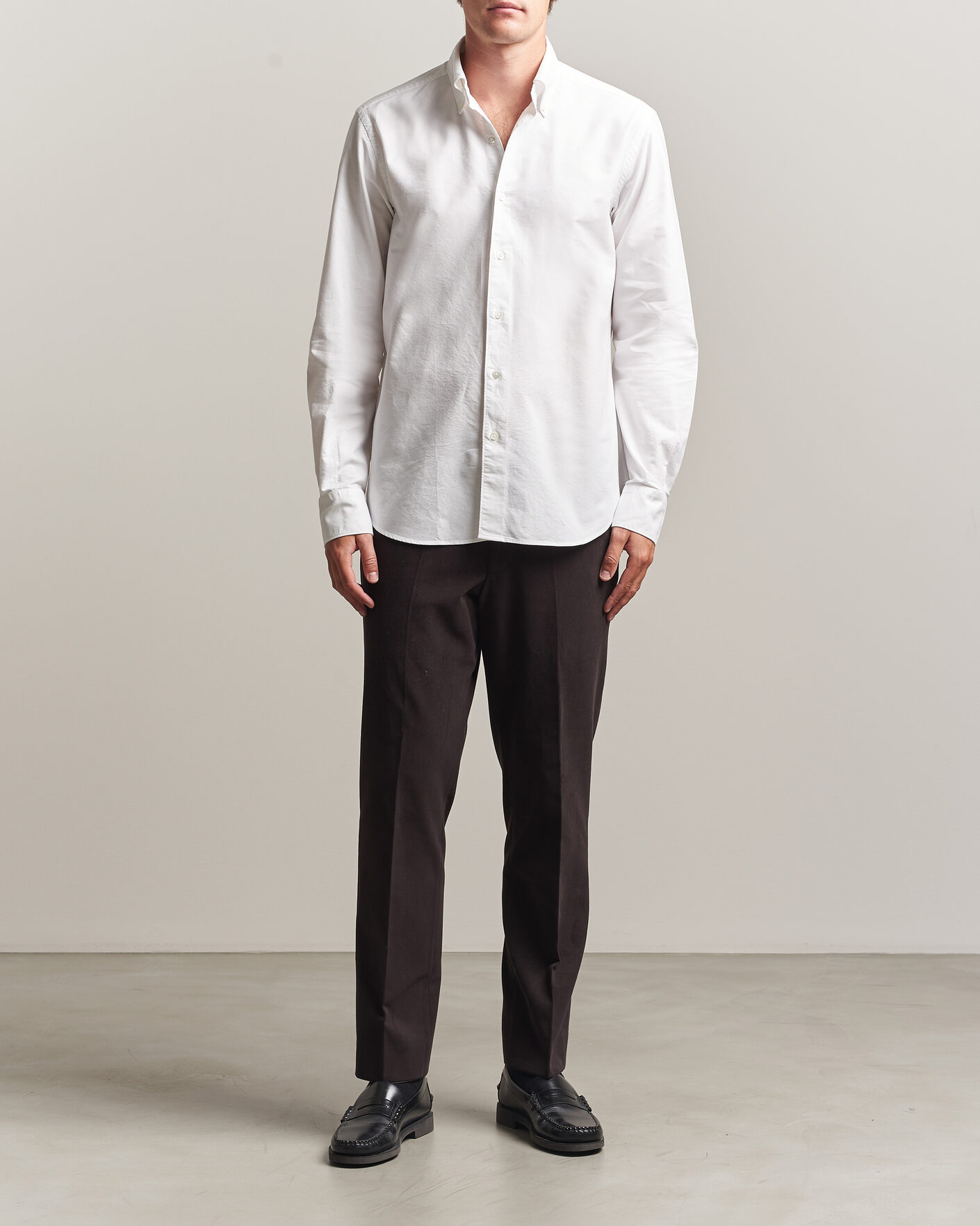Uomini | Camicie | Grigio | Oxford Button Down Shirt White
