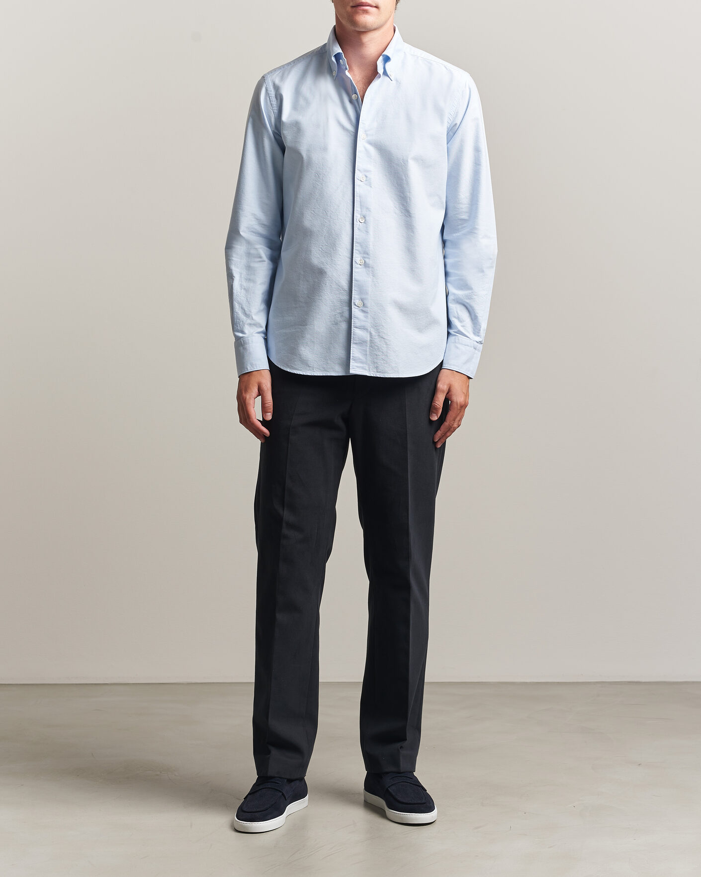 Uomini | Camicie | Grigio | Oxford Button Down Shirt Light Blue