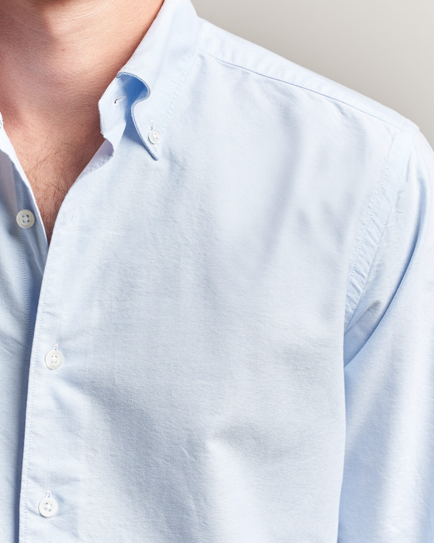 Uomini | Camicie | Grigio | Oxford Button Down Shirt Light Blue