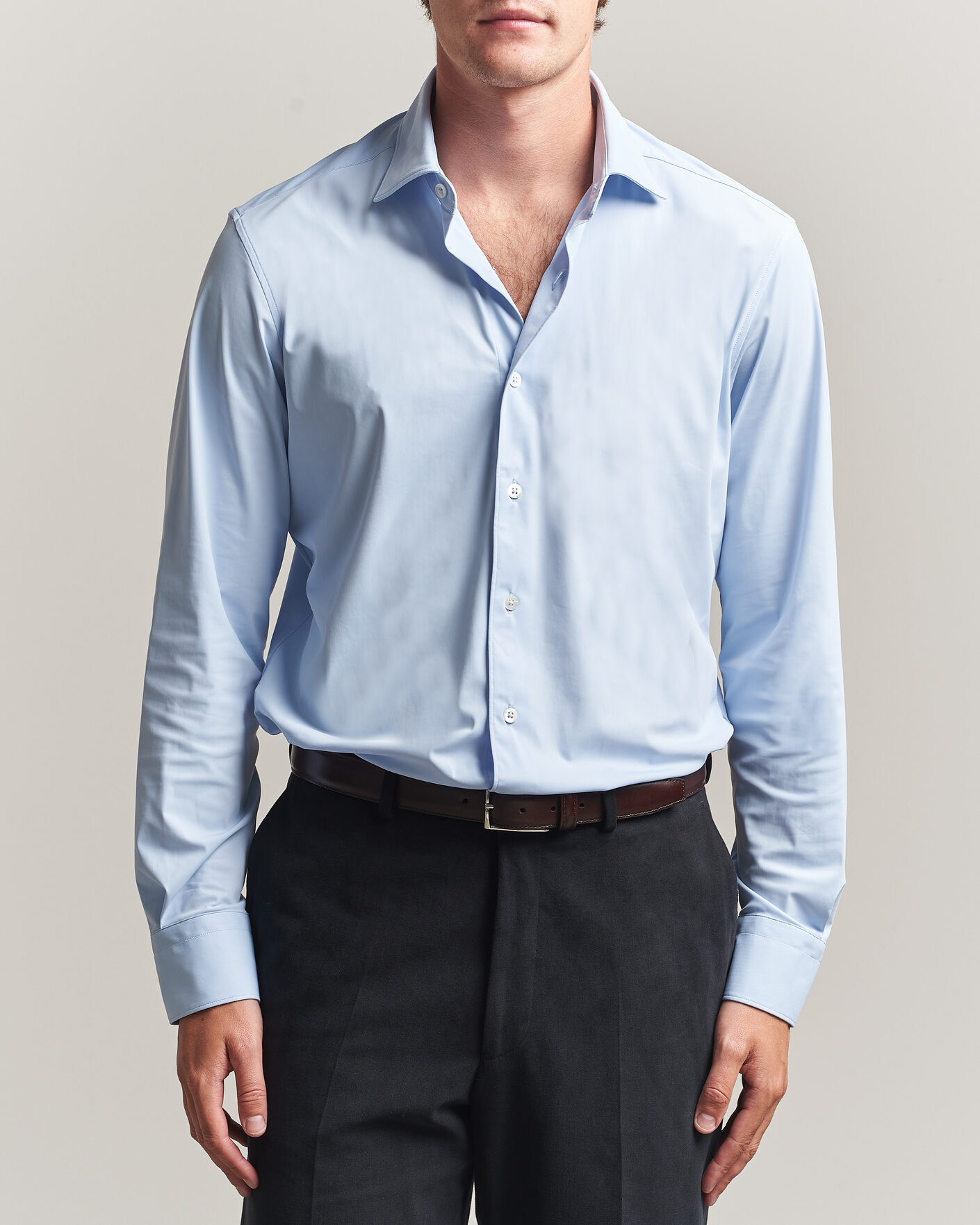 Uomini | Camicie | Grigio | Jersey Shirt Light Blue