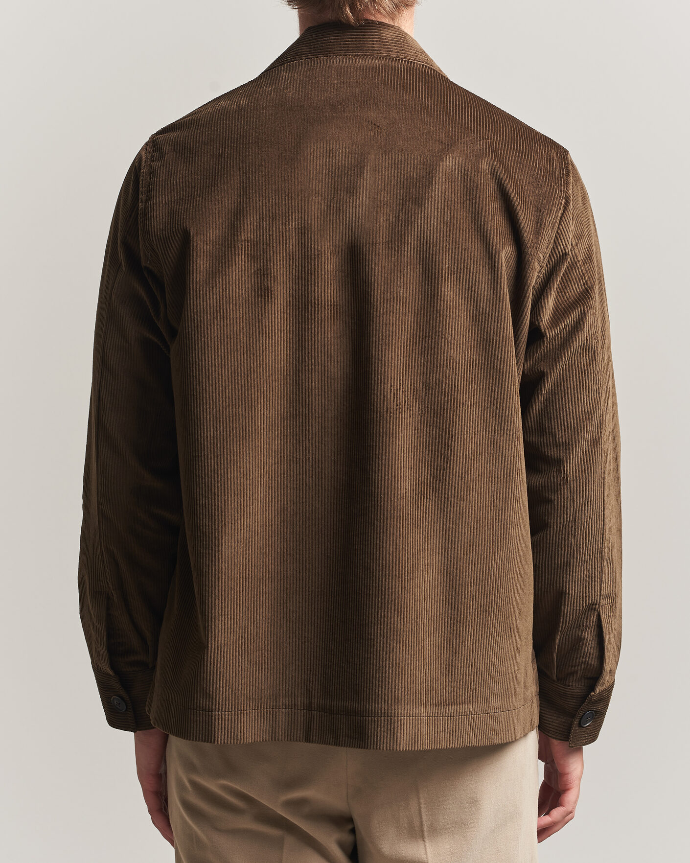 Uomini | Camicie | Grigio | Corduroy Overshirt Dark Brown