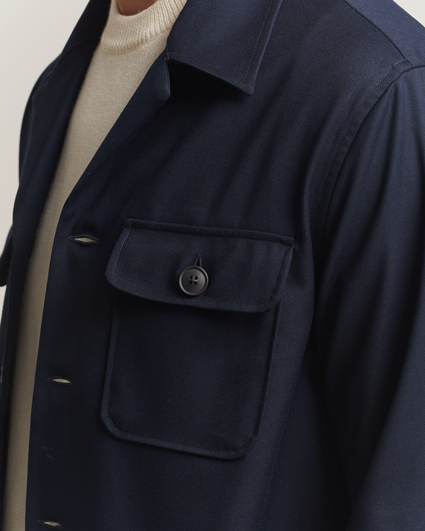 Uomini | Camicie | Grigio | Twill Overshirt Navy