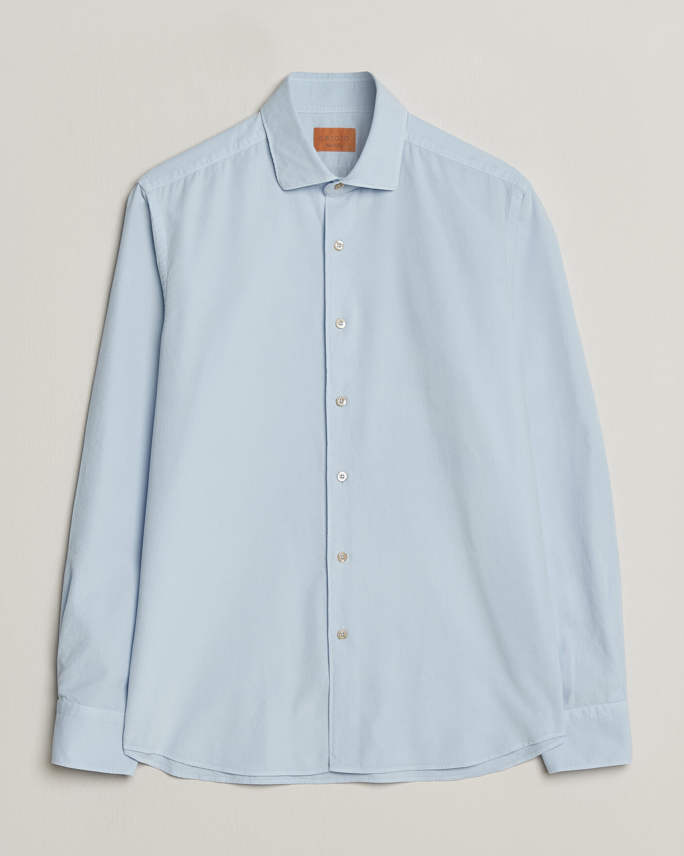 Uomini | Camicie | Grigio | Corduroy Shirt Light Blue