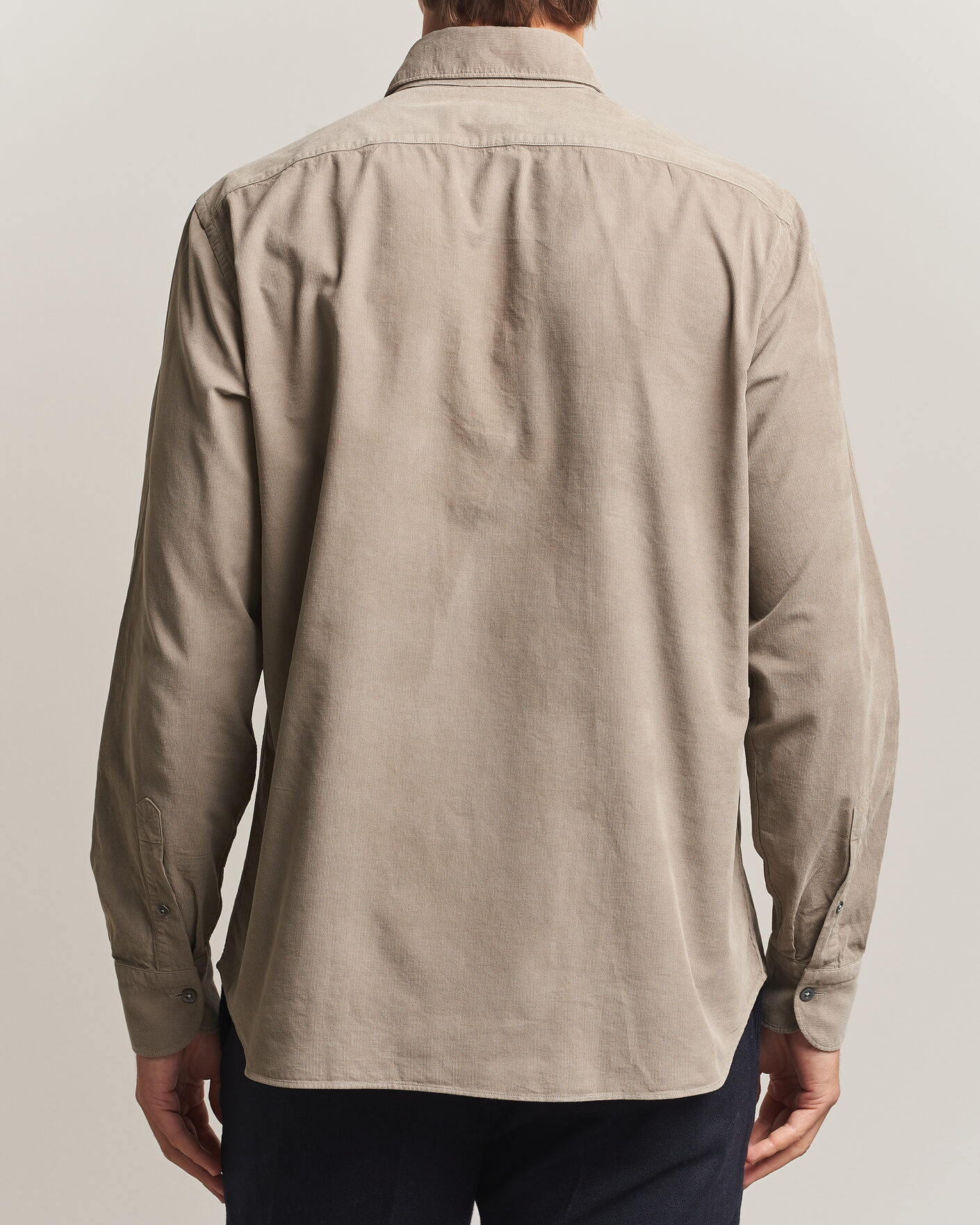 Uomini | Camicie | Grigio | Corduroy Shirt Beige
