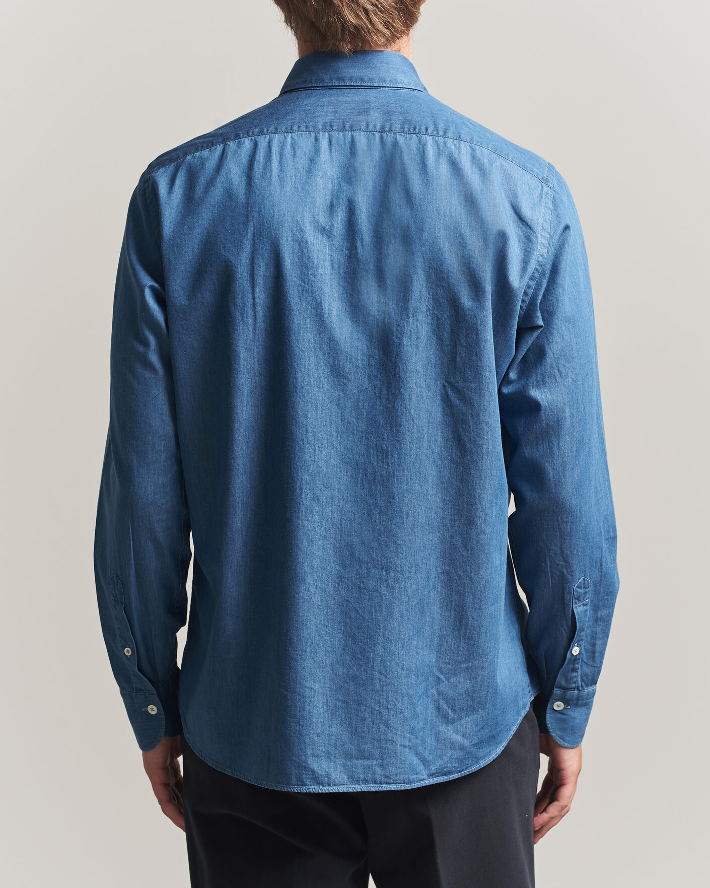Uomini | Camicie | Grigio | Denim Shirt Light Blue