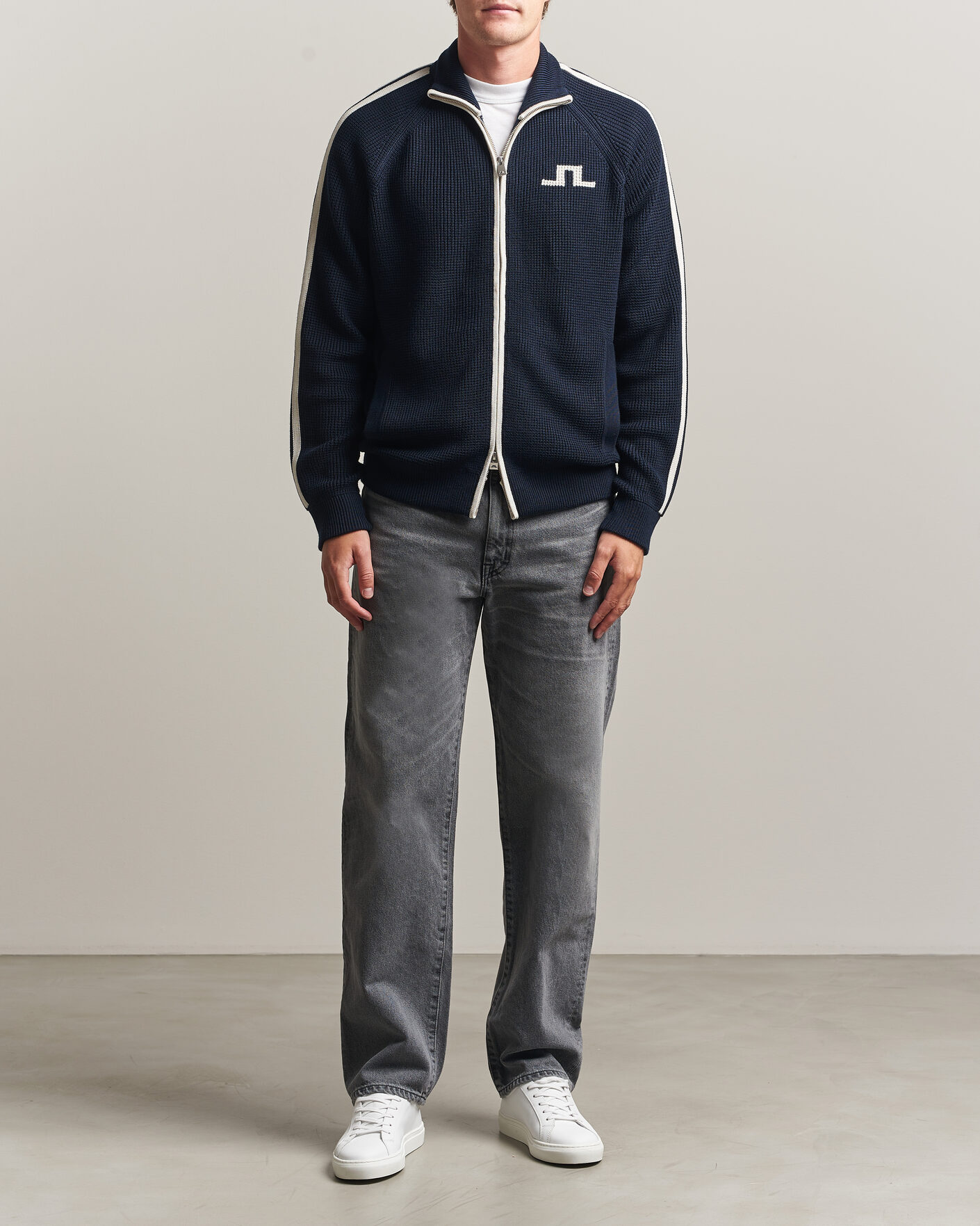 Uomini | Maglieria | J.Lindeberg | Craig Knitted Full Zip JL Navy
