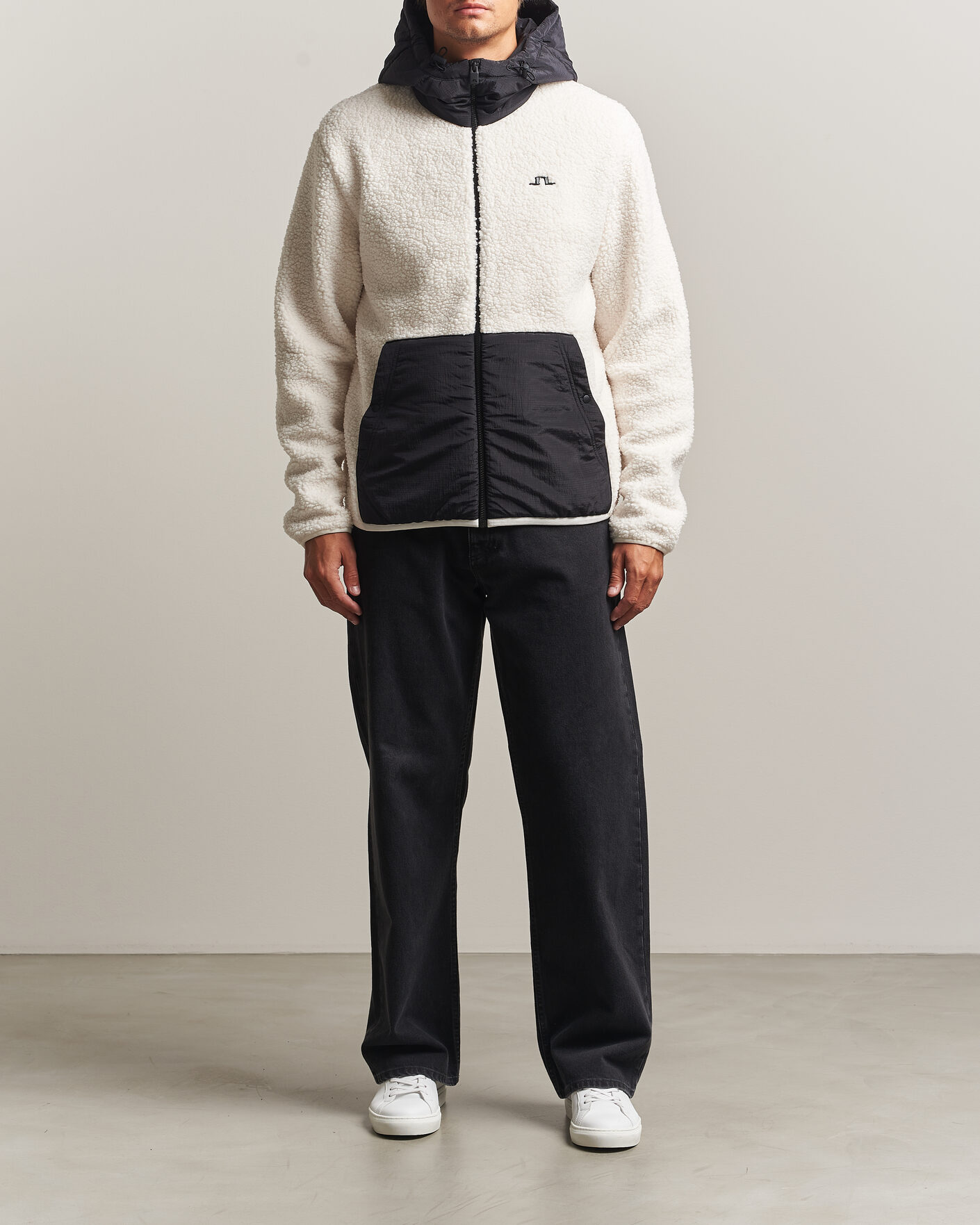 Uomini | Maglieria | J.Lindeberg | Varek Hybrid Hooded Full Zip Tofu