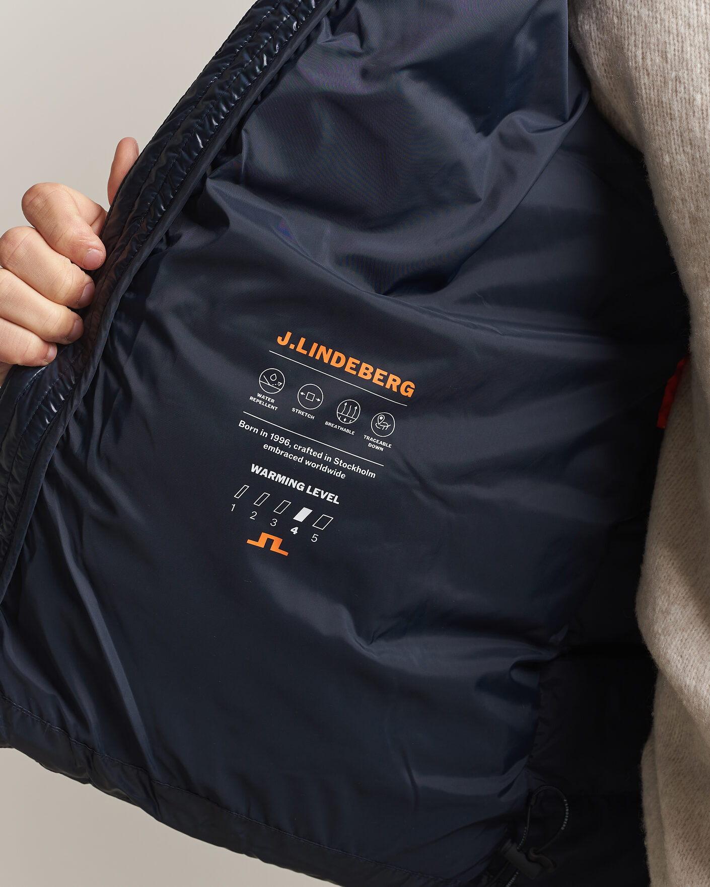 Uomini | Giacche | J.Lindeberg | Creek Light Hooded Down Jacket JL Navy
