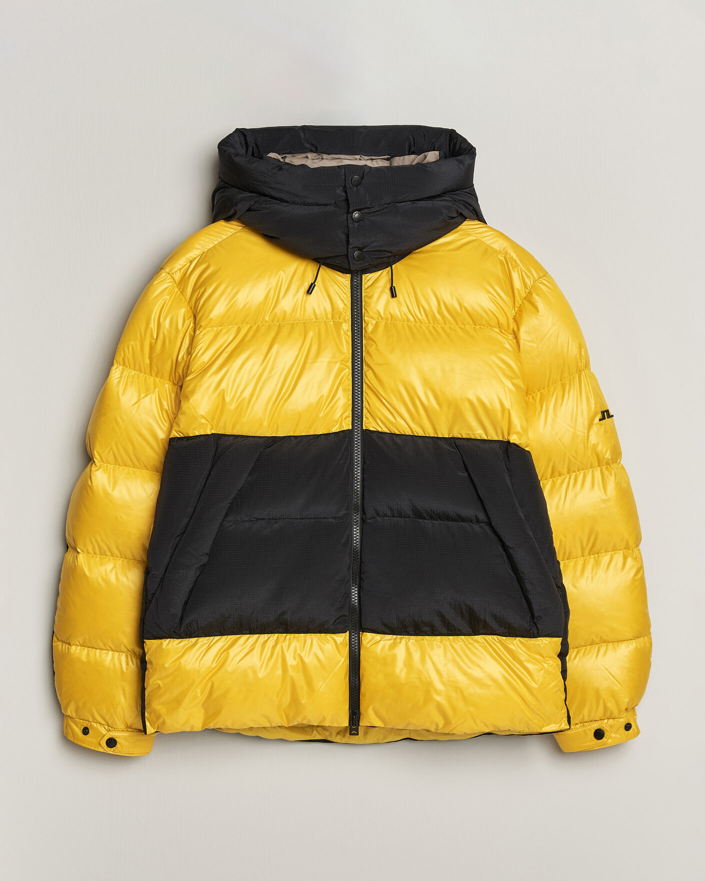 Uomini | Giacche | J.Lindeberg | Creek Block Hooded Down Jacket Bumblebee