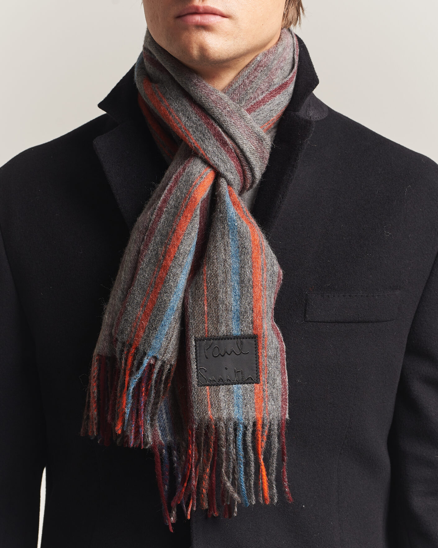 Uomini | Sciarpe | Paul Smith | Lambswool Striped Scarf Red