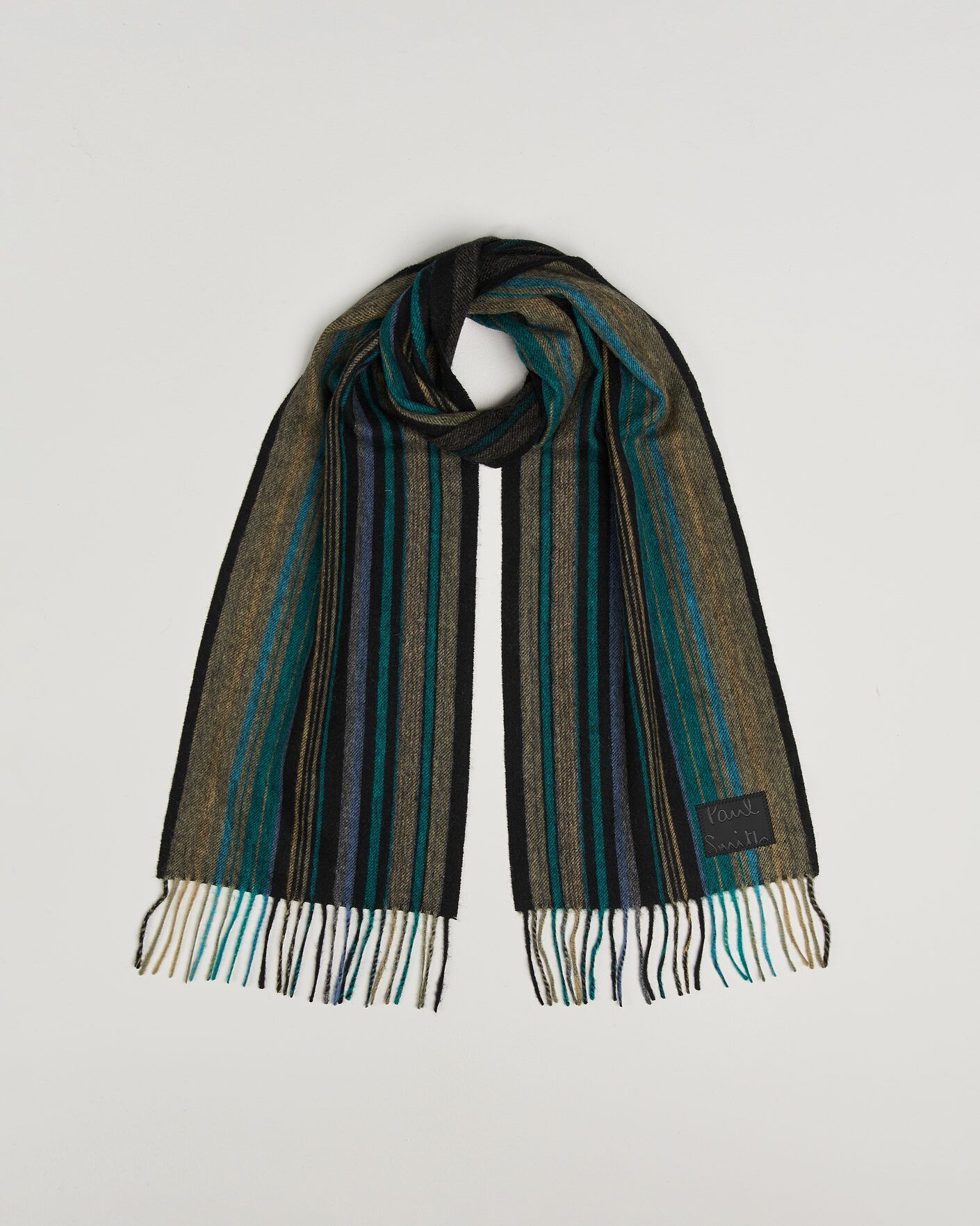 Uomini | Sciarpe | Paul Smith | Lambswool Striped Scarf Black
