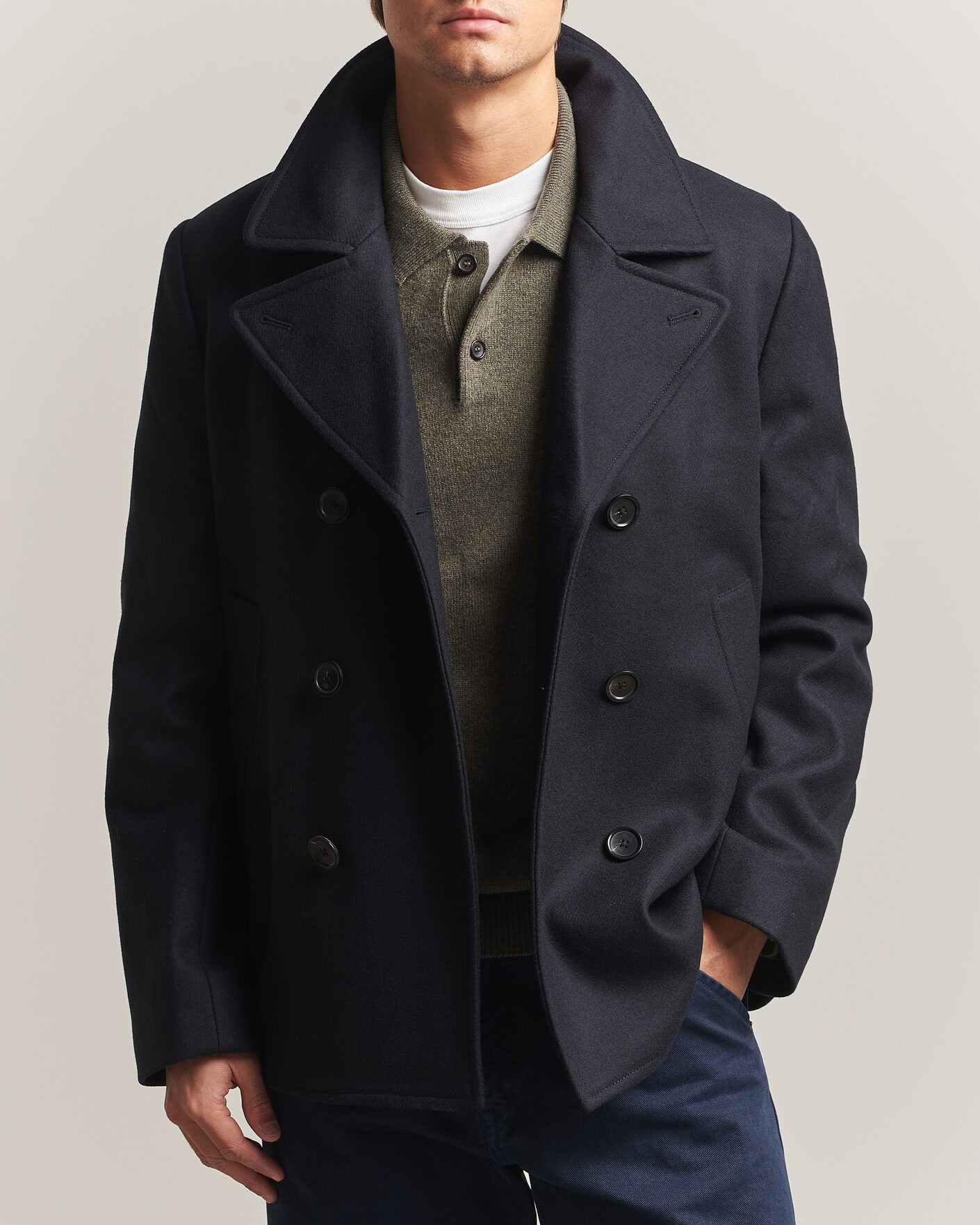 Uomini | Giacche | PS Paul Smith | Wool Peacoat Navy