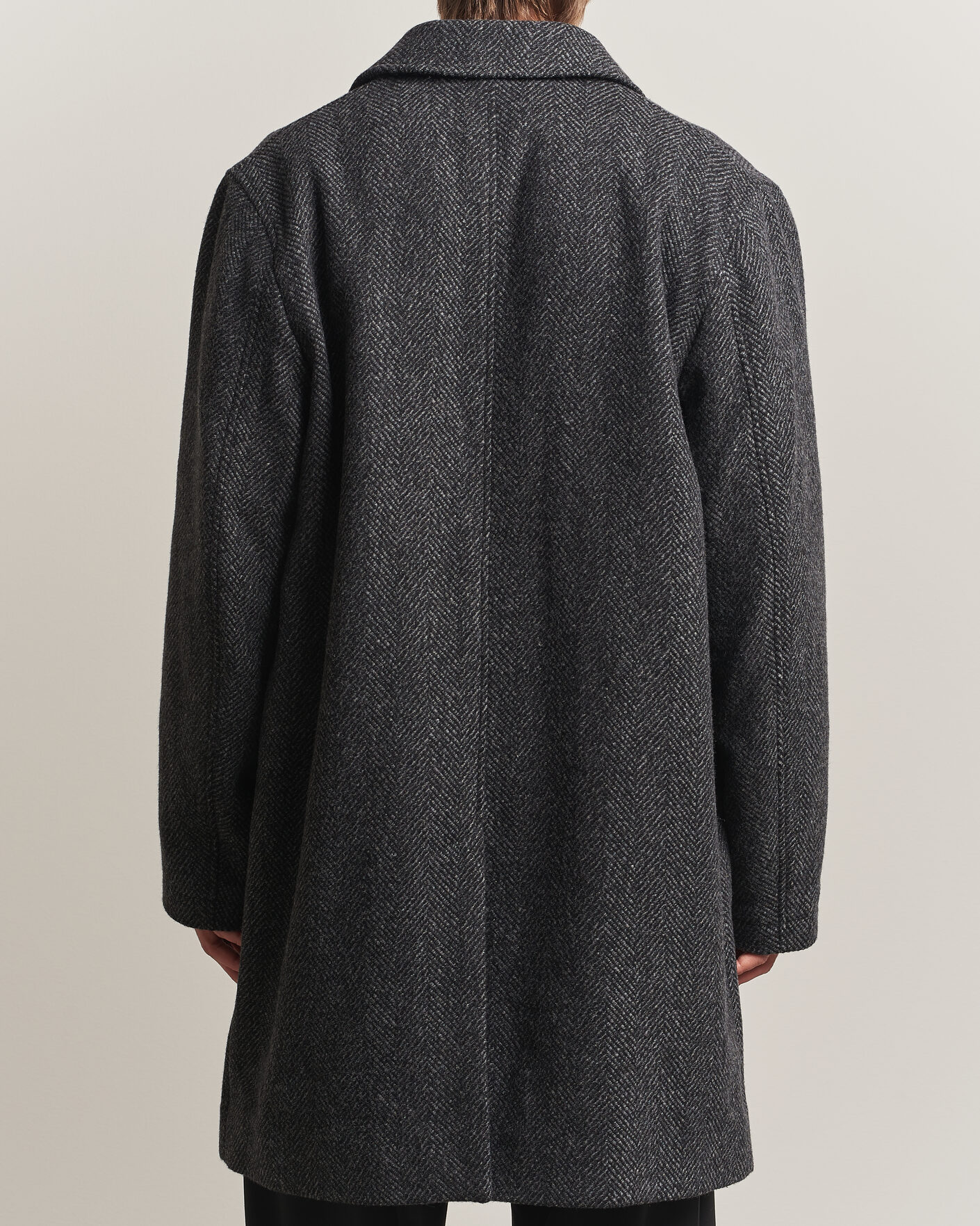Uomini | Giacche | PS Paul Smith | Wool Herringbone Coat Black