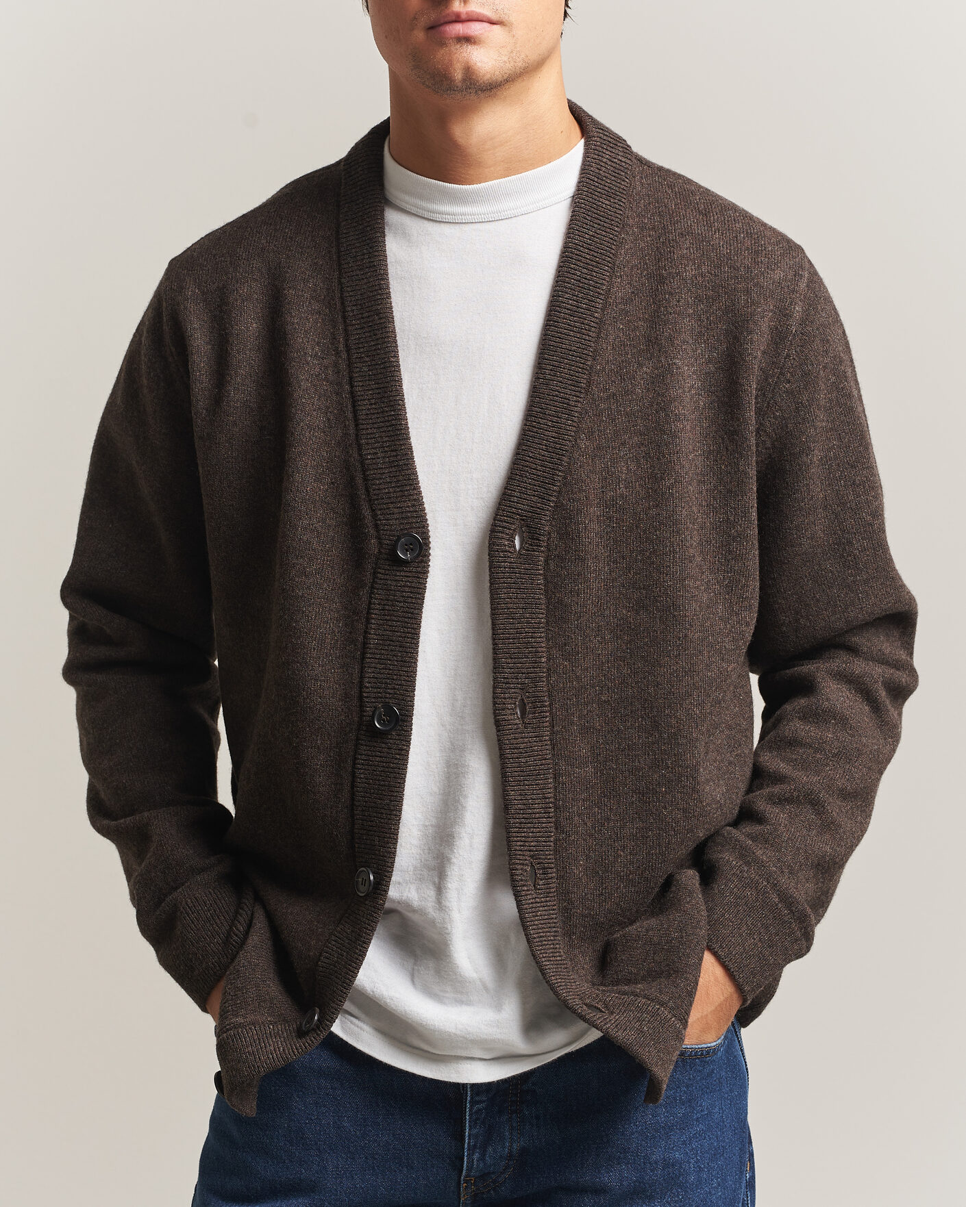 Uomini | Maglieria | PS Paul Smith | Wool Knitted Cardigan Brown