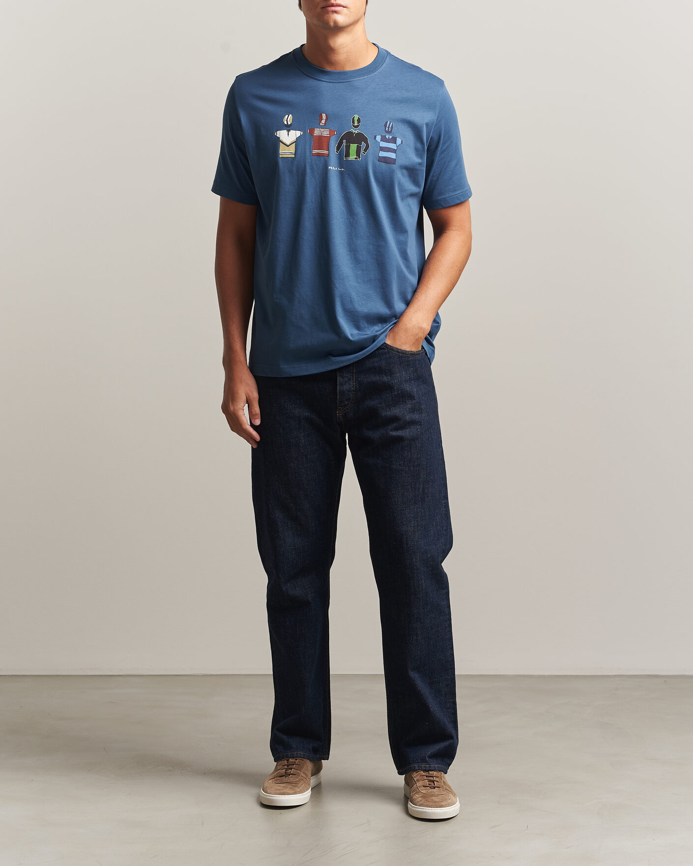 Uomini | T-shirt | PS Paul Smith | Cycle Jersey's Crew Neck T-Shirt Blue