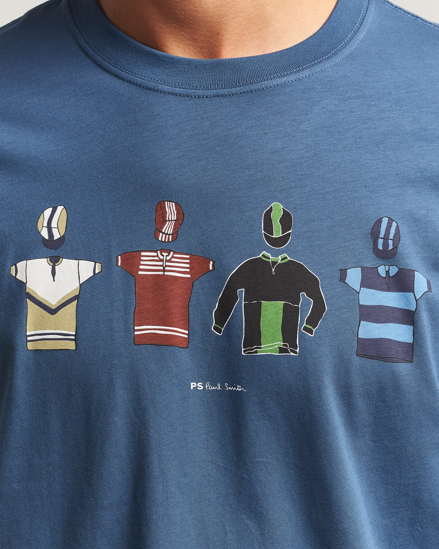 Uomini | T-shirt | PS Paul Smith | Cycle Jersey's Crew Neck T-Shirt Blue