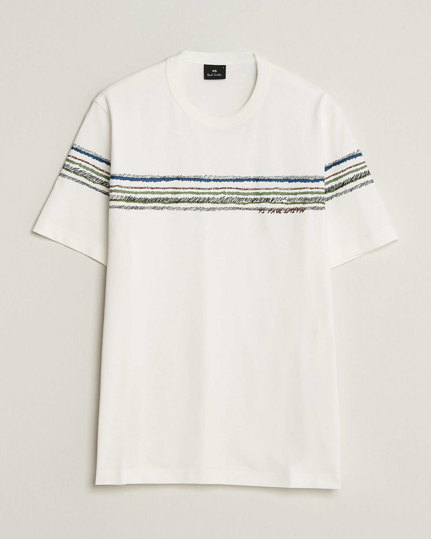 Uomini | T-shirt | PS Paul Smith | Stripes Crew Neck T-Shirt White