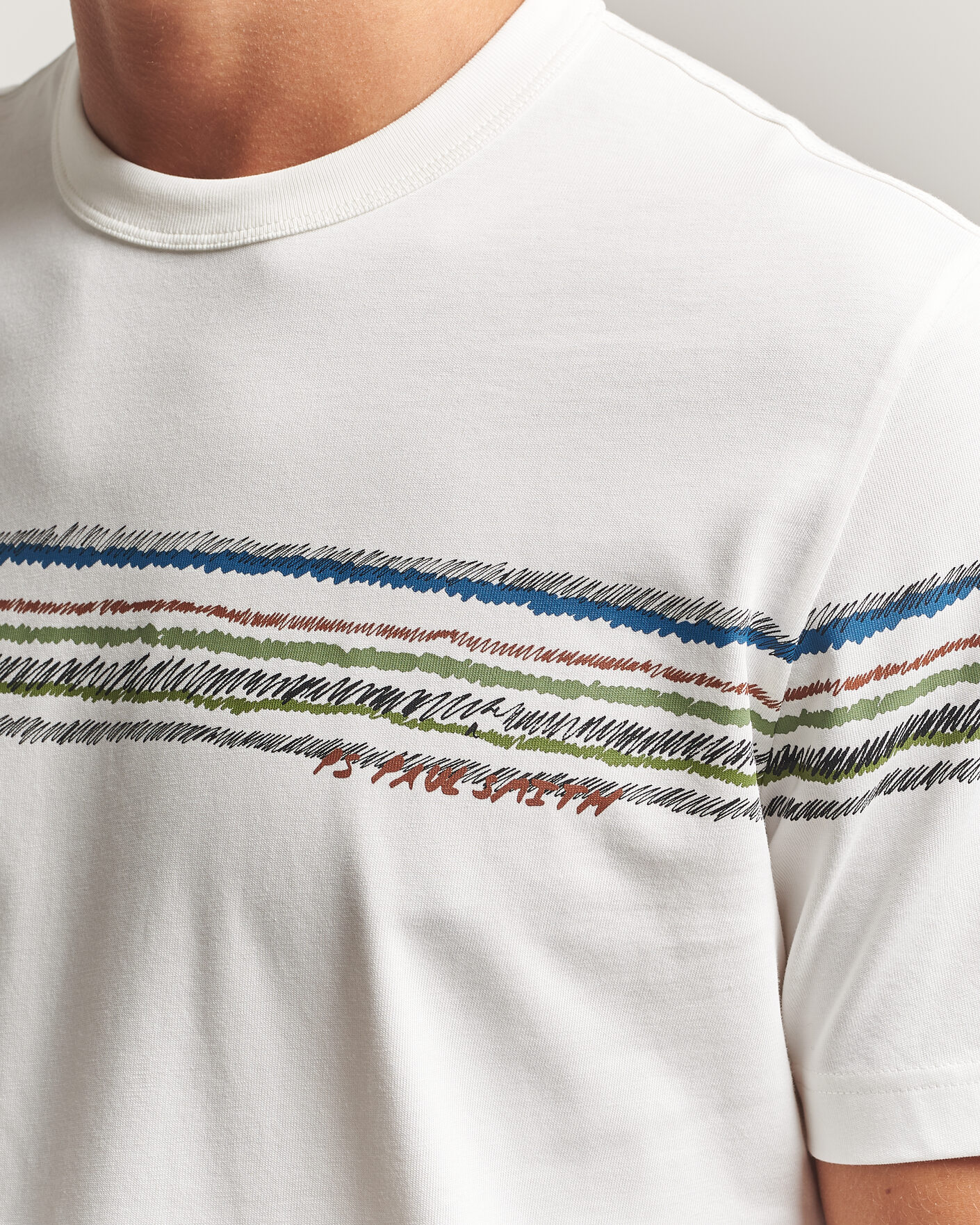 Uomini | T-shirt | PS Paul Smith | Stripes Crew Neck T-Shirt White