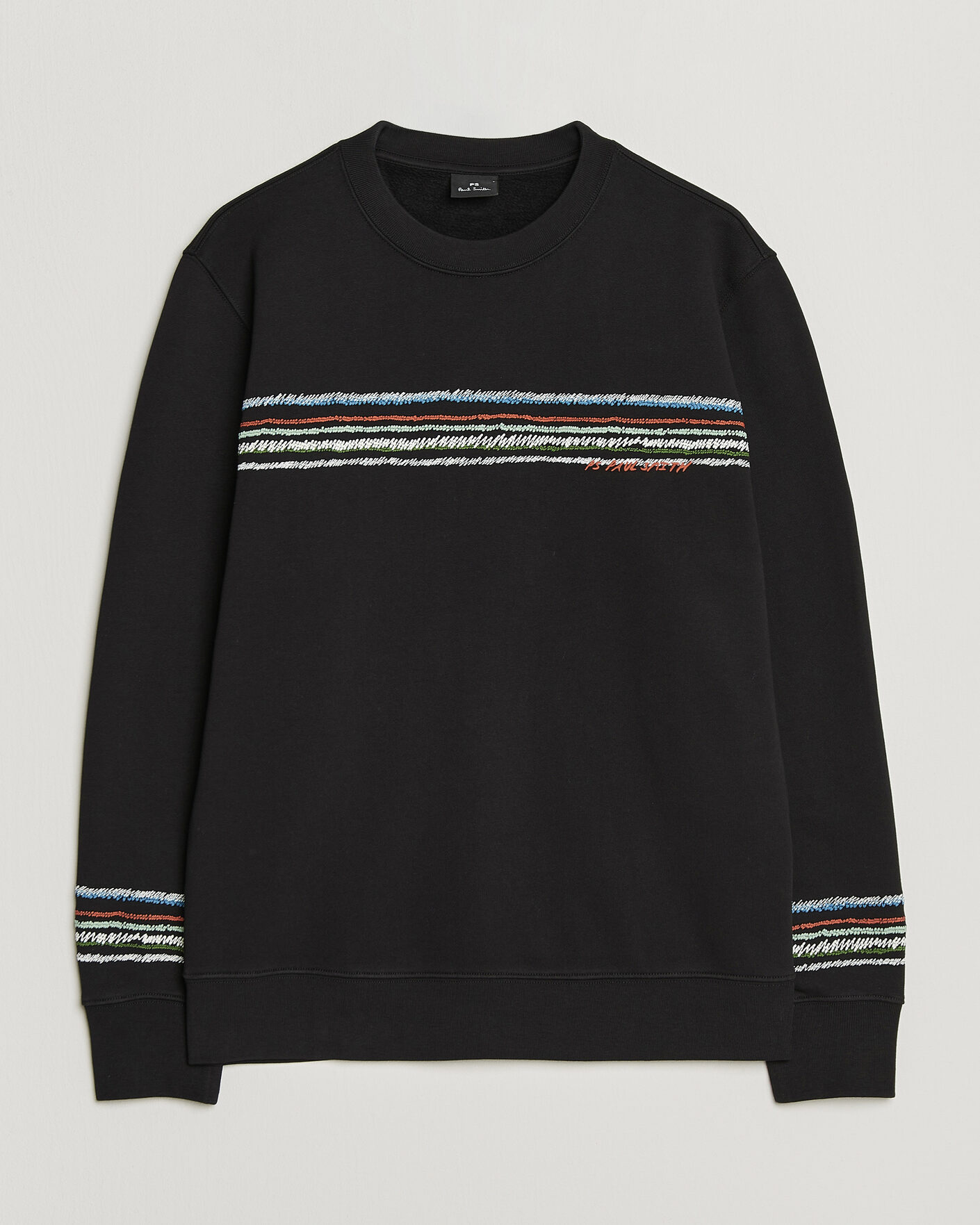 Uomini | Maglieria | PS Paul Smith | Stripes Crew Neck Sweatshirt Black