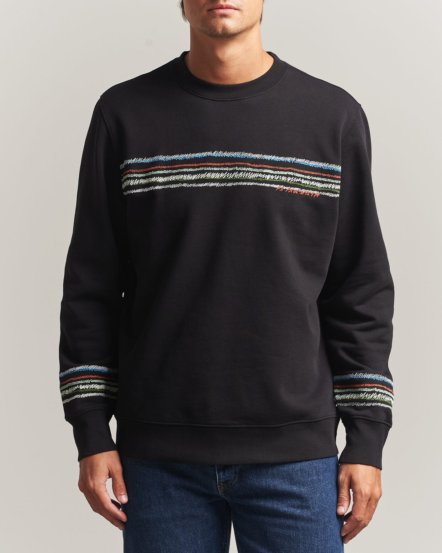 Uomini | Maglieria | PS Paul Smith | Stripes Crew Neck Sweatshirt Black
