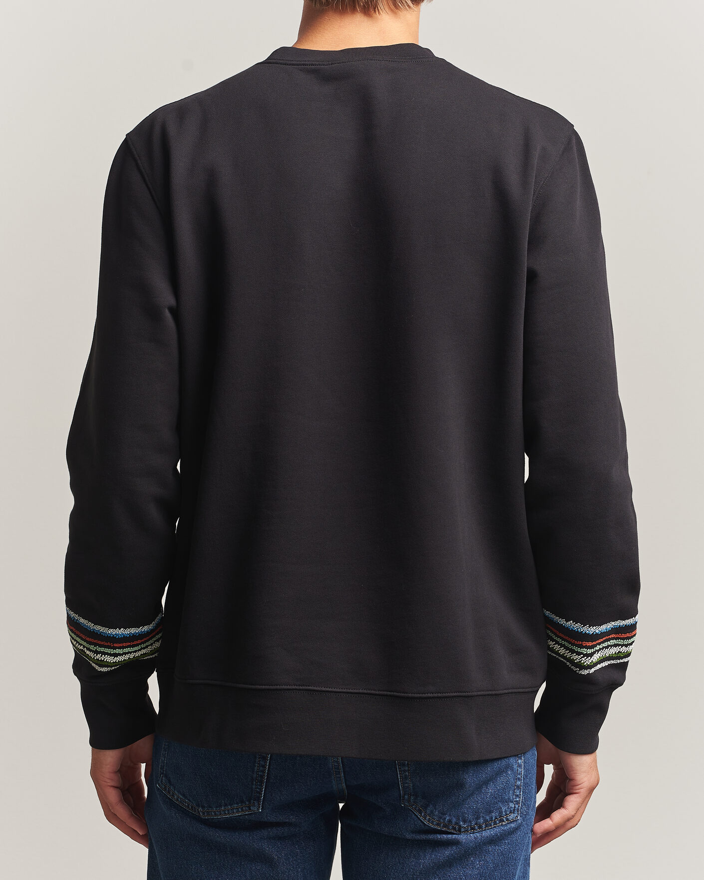 Uomini | Maglieria | PS Paul Smith | Stripes Crew Neck Sweatshirt Black