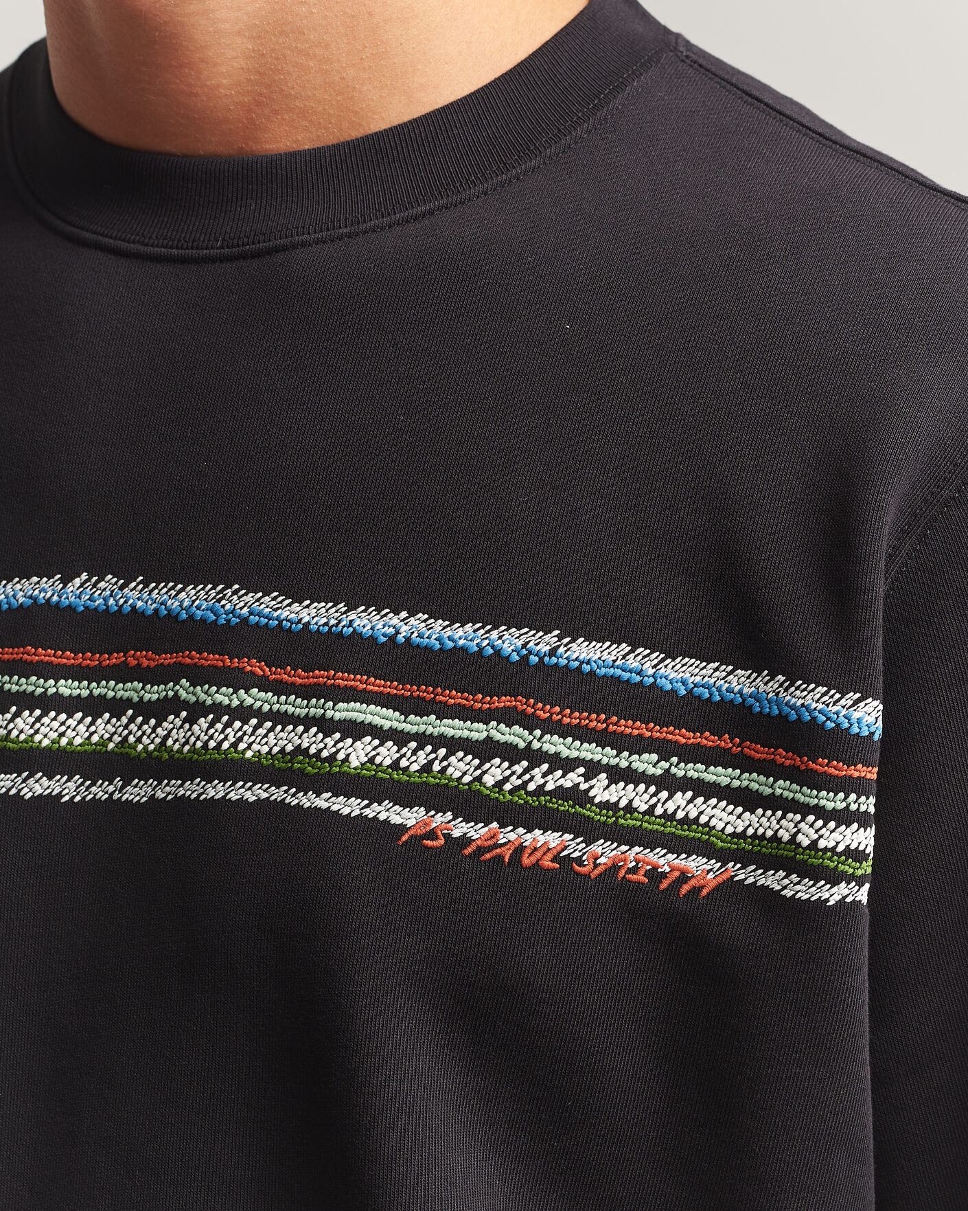 Uomini | Maglieria | PS Paul Smith | Stripes Crew Neck Sweatshirt Black