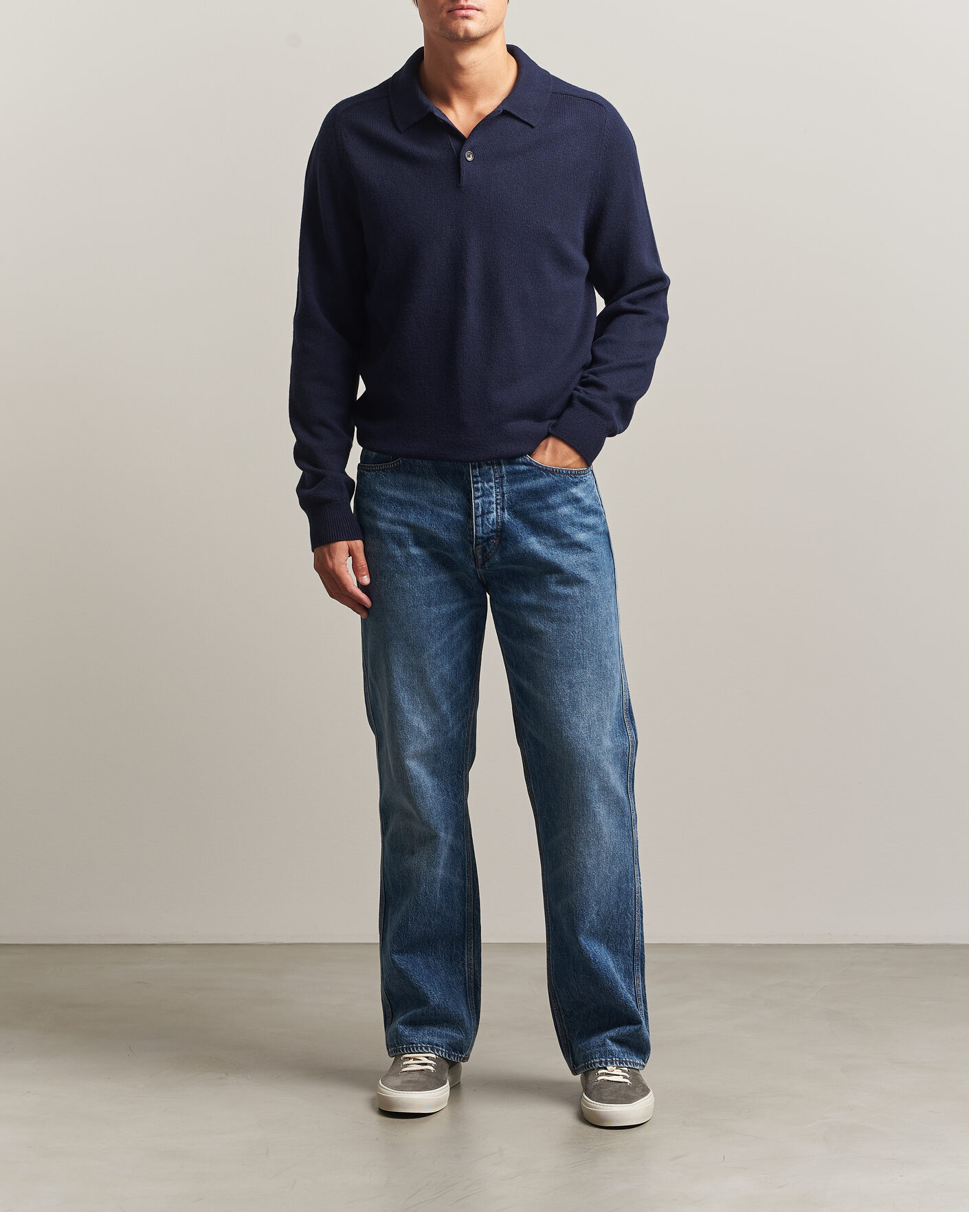 Uomini | Maglieria | PS Paul Smith | Wool Knitted Polo Navy